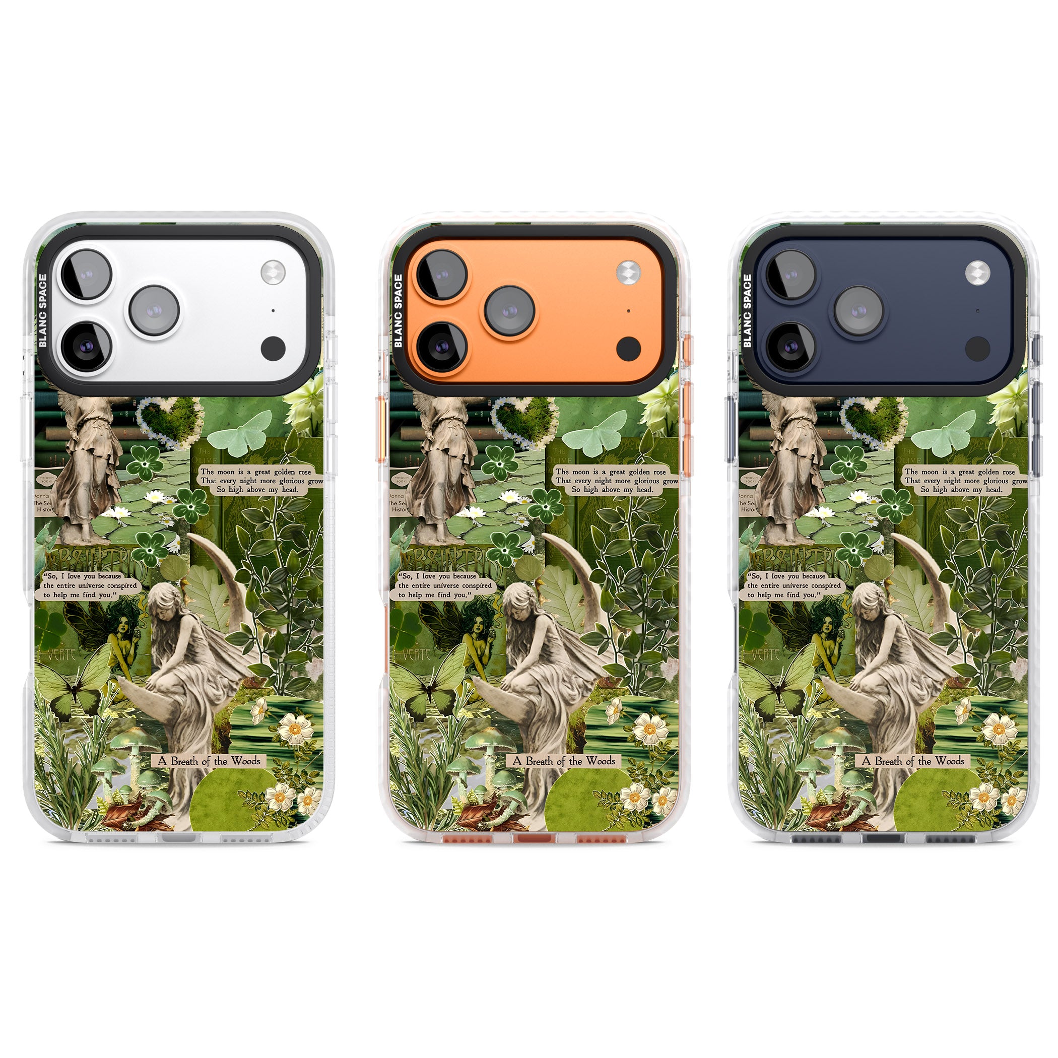 Enchanted Forest Green iPhone 17 Pro Impact Pro Clear Phone Case APT Impact Protection