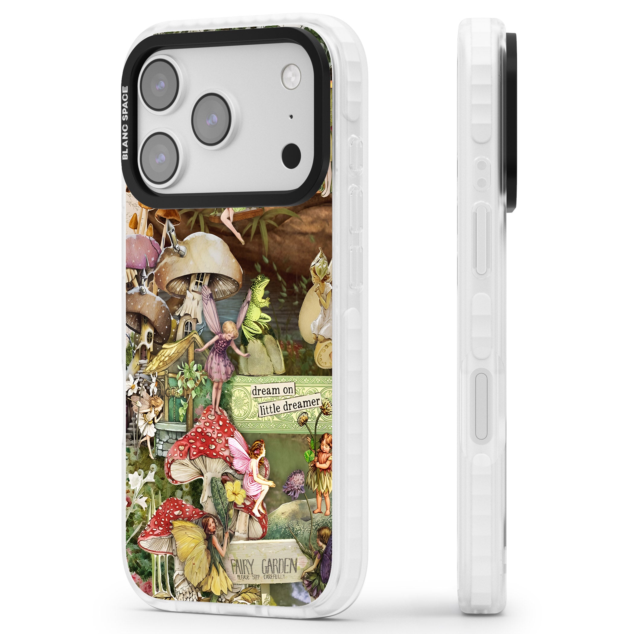 Dreamy Garden iPhone 17 Pro Max Impact Pro Clear Phone Case Side Profile