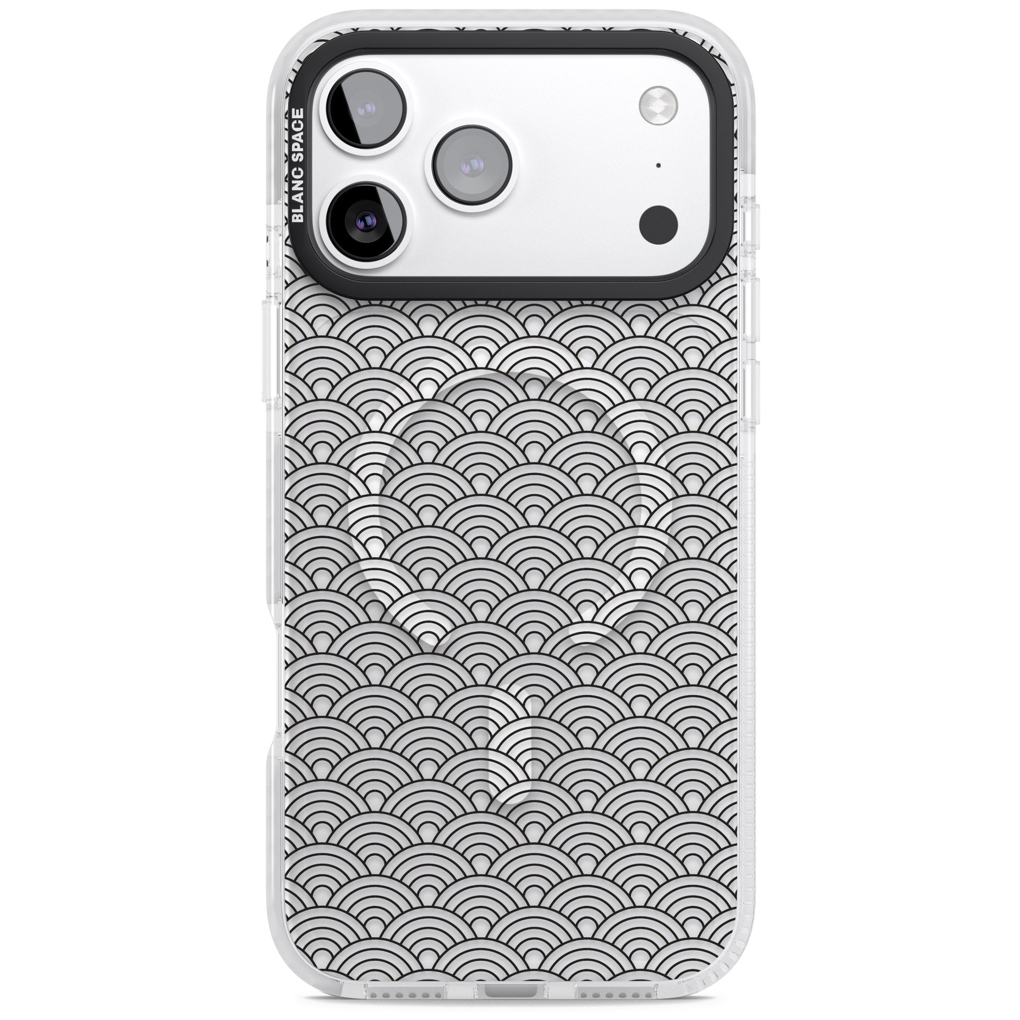 Scalloped Waves iPhone 17 Pro Max Impact Pro Clear Phone Case