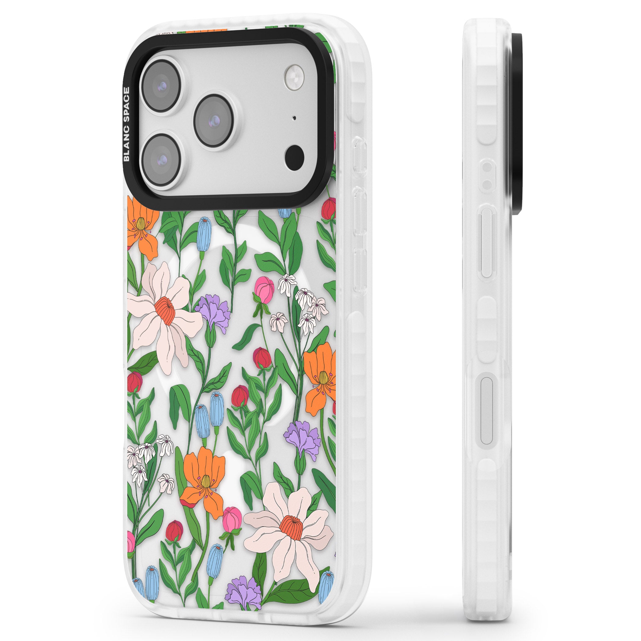 Full Bloom iPhone 17 Pro Max Impact Pro Clear Phone Case Side Profile