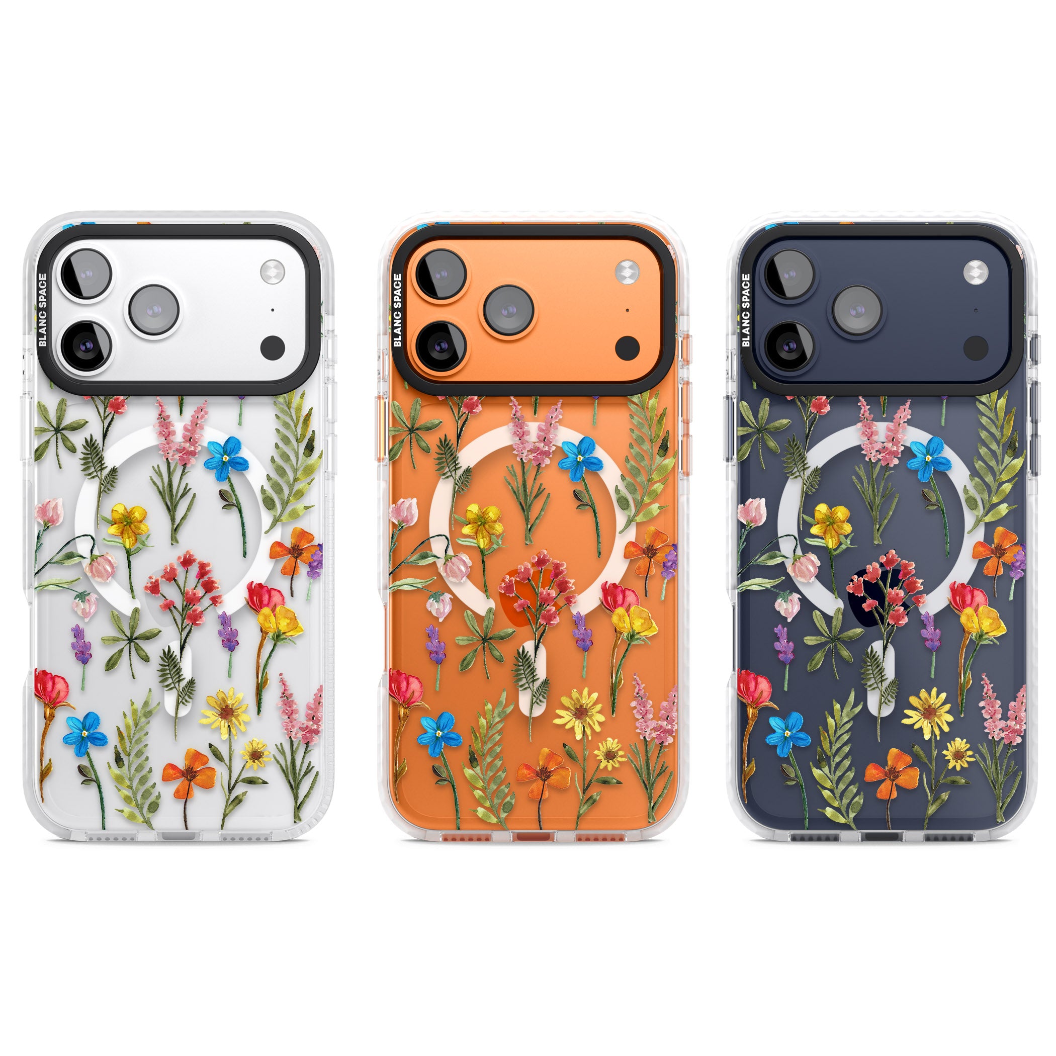 Spring Botanicals iPhone 17 Pro Impact Pro Clear Phone Case APT Impact Protection