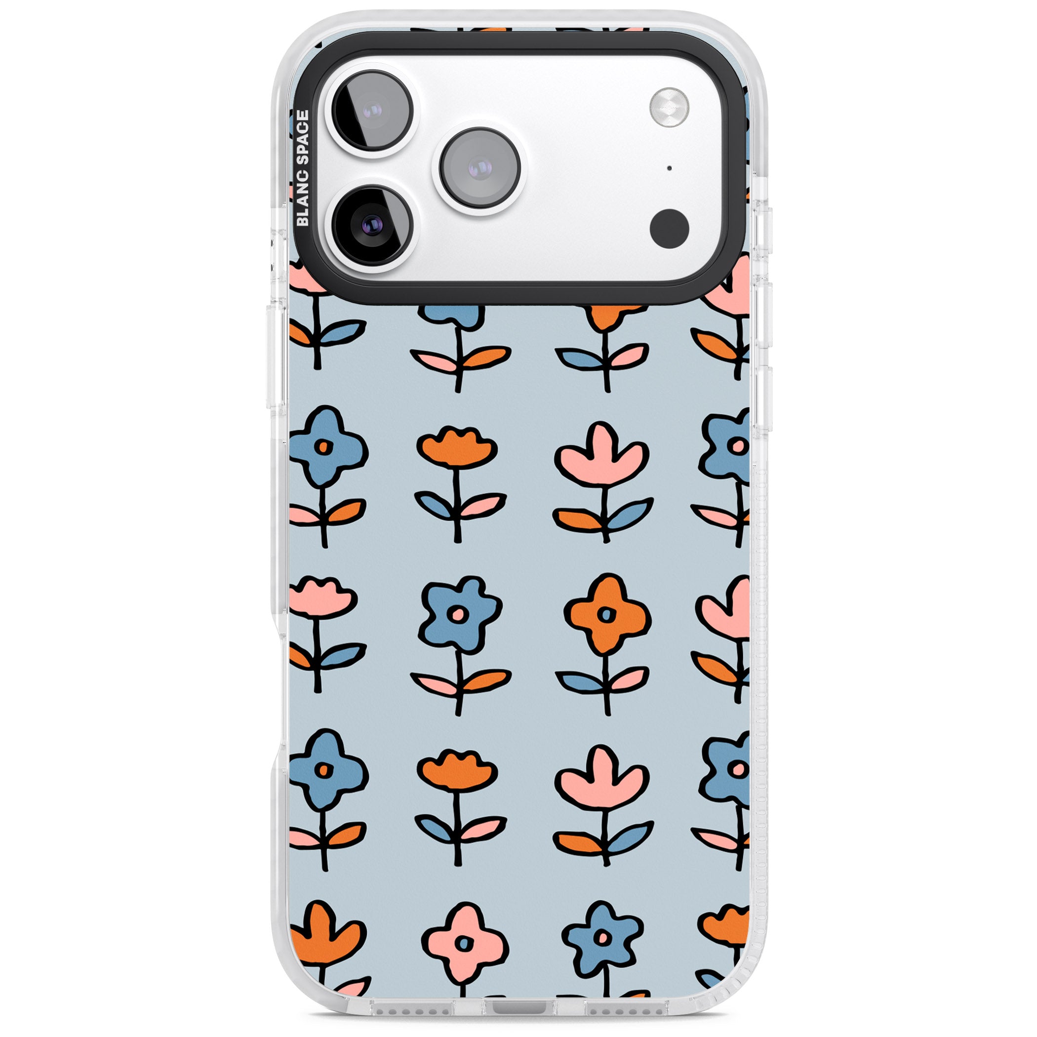 Vintage Floral Array iPhone 17 Pro Max Impact Pro Clear Phone Case
