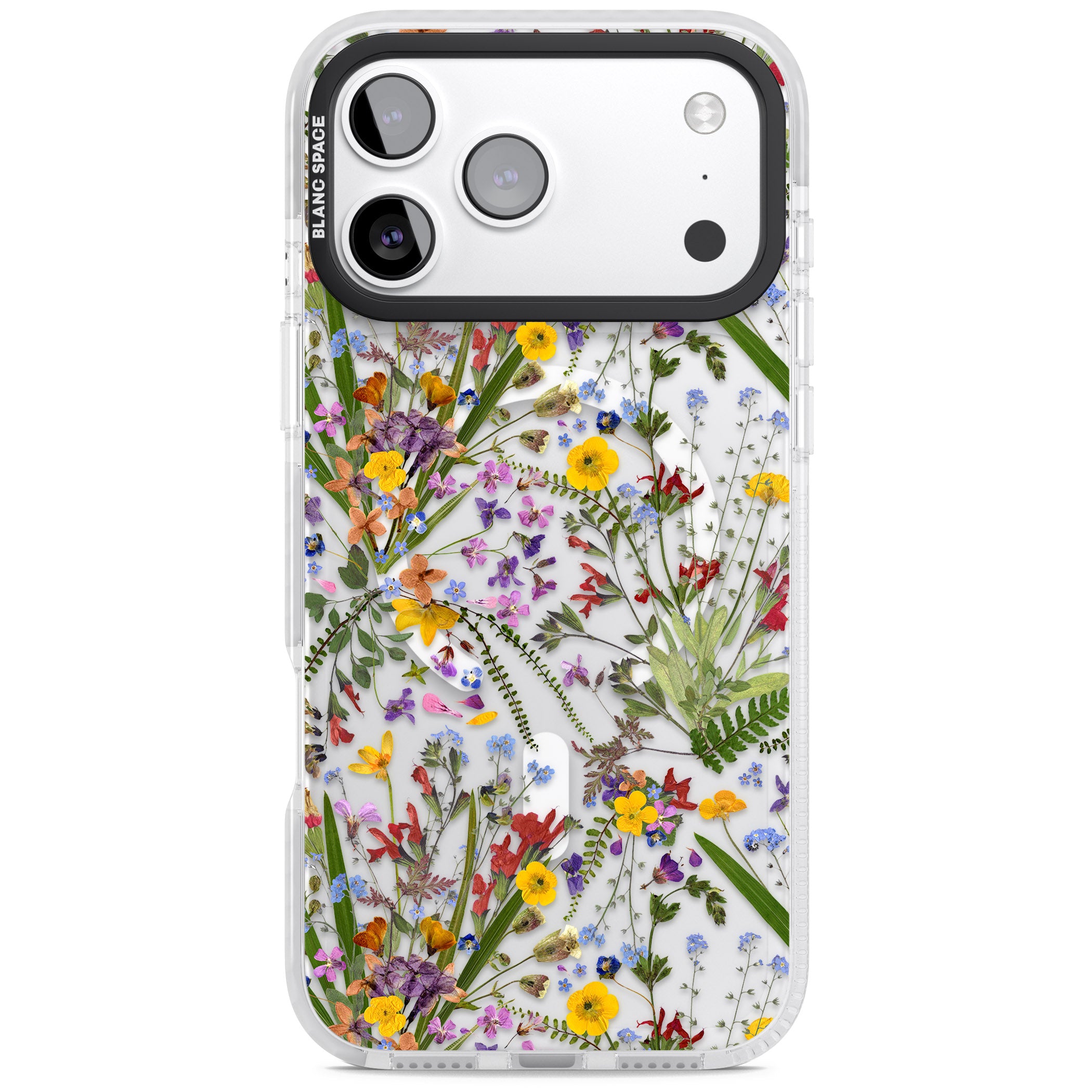 Wildflower & Leaves iPhone 17 Pro Max Impact Pro Clear Phone Case