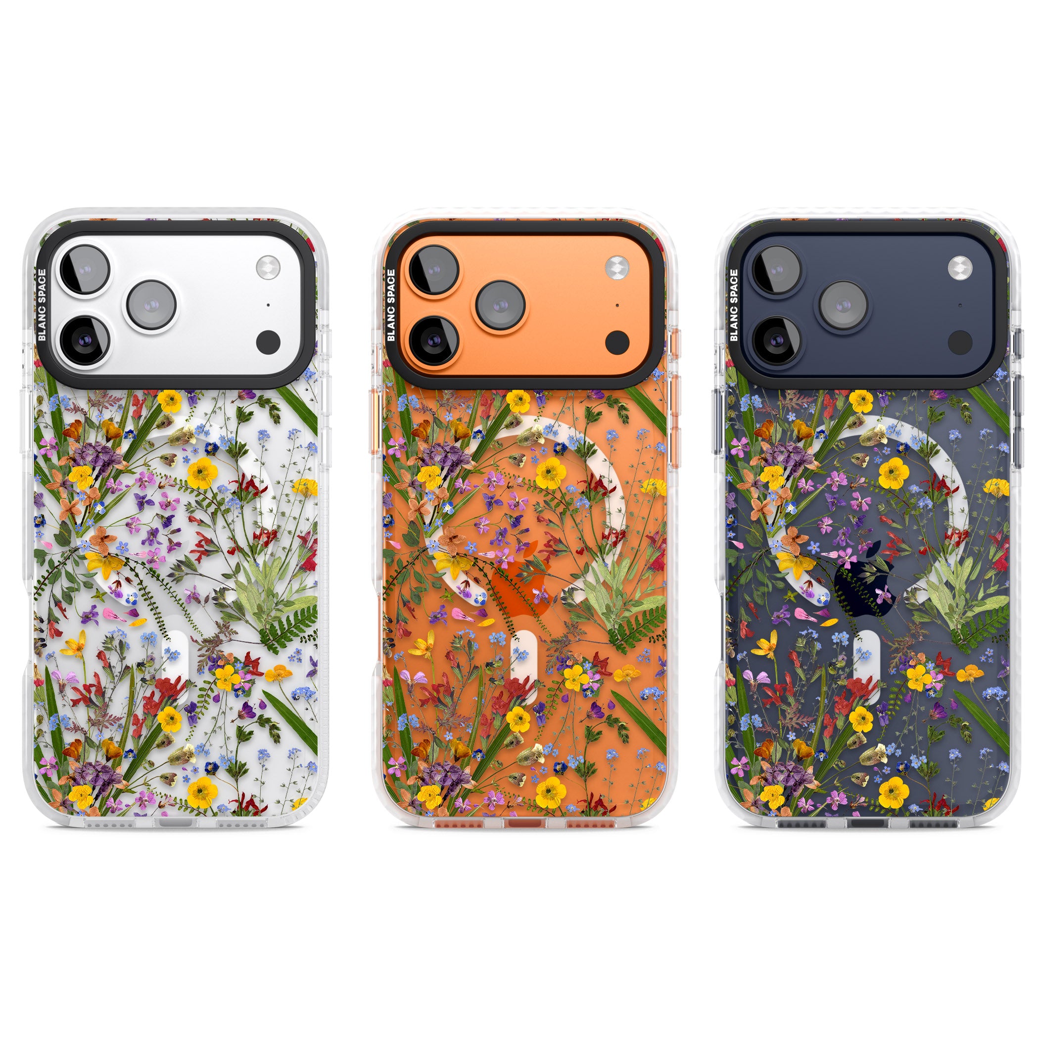 Wildflower & Leaves iPhone 17 Pro Impact Pro Clear Phone Case APT Impact Protection