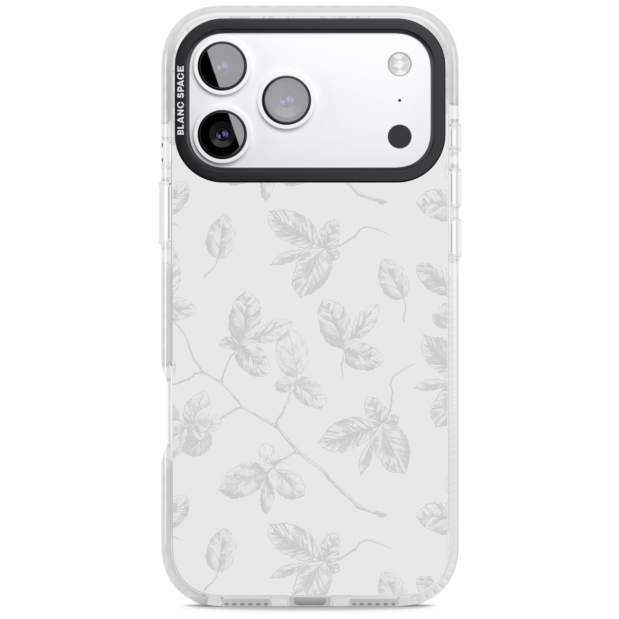 Grey Vine Botanical iPhone 17 Pro Max Impact Pro Clear Phone Case