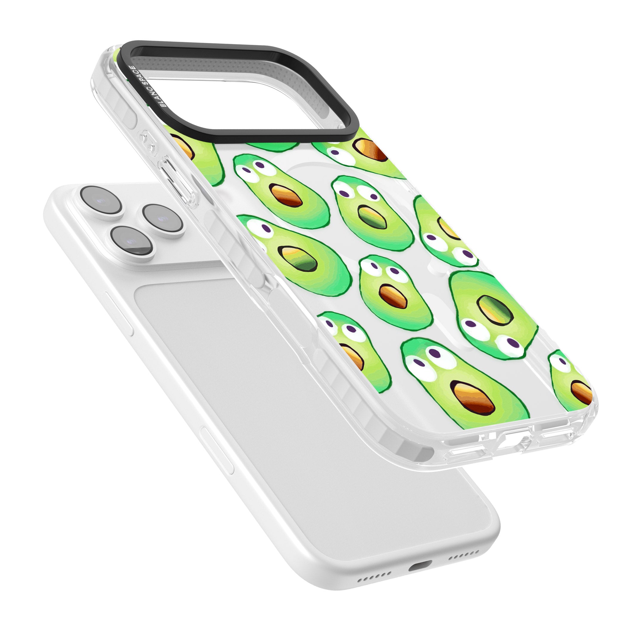 Shocked Avocados iPhone 17 Pro Max Impact Pro Clear Phone Case Colours