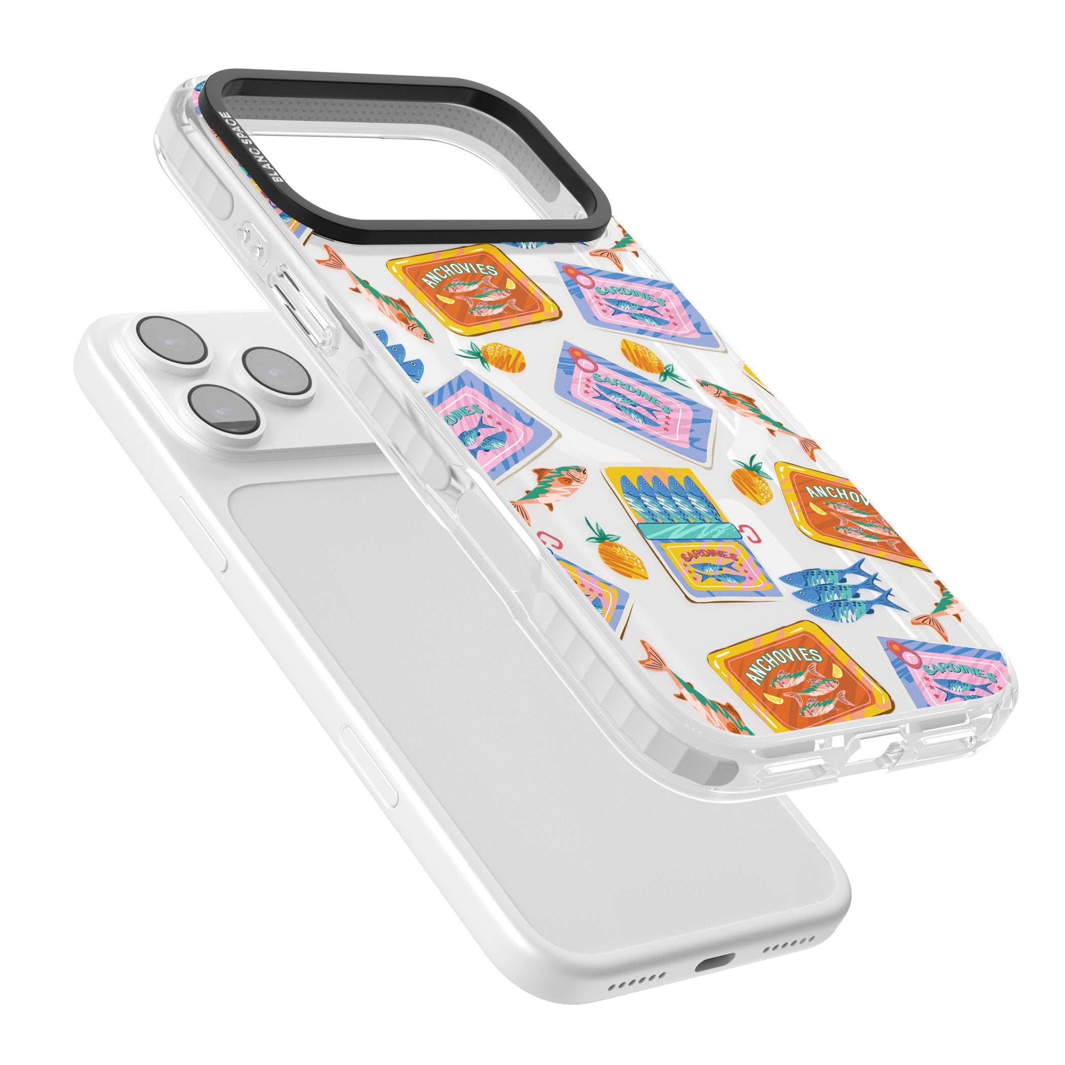 Sardines & Anchovies iPhone 17 Pro Max Impact Pro Clear Phone Case Colours
