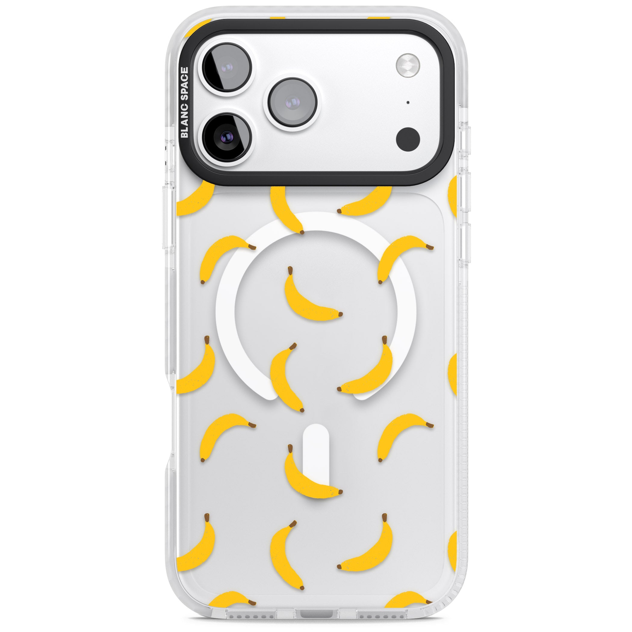 Banana Pattern iPhone 17 Pro Impact Pro Clear Phone Case