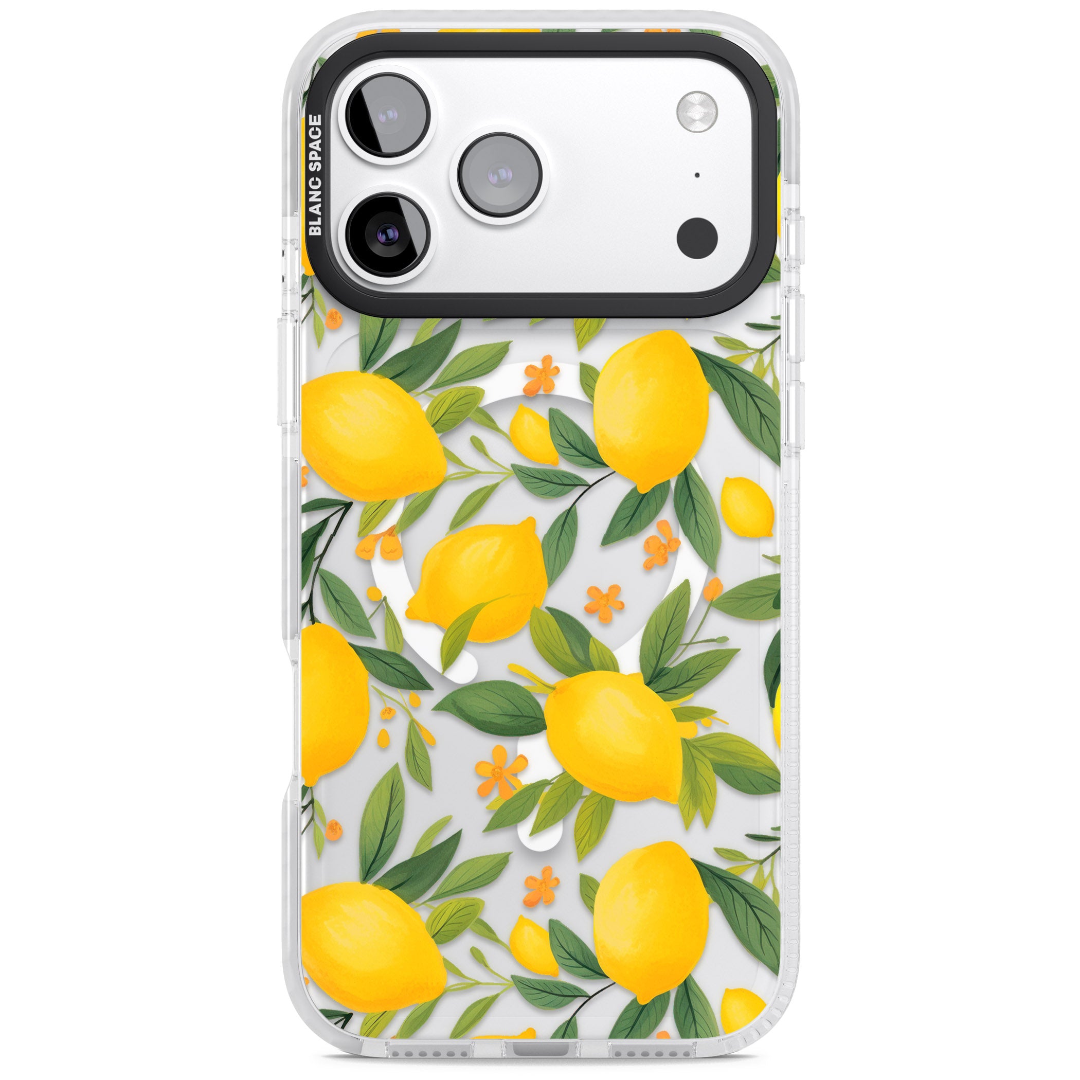 Lemon Pattern iPhone 17 Pro Max Impact Pro Clear Phone Case
