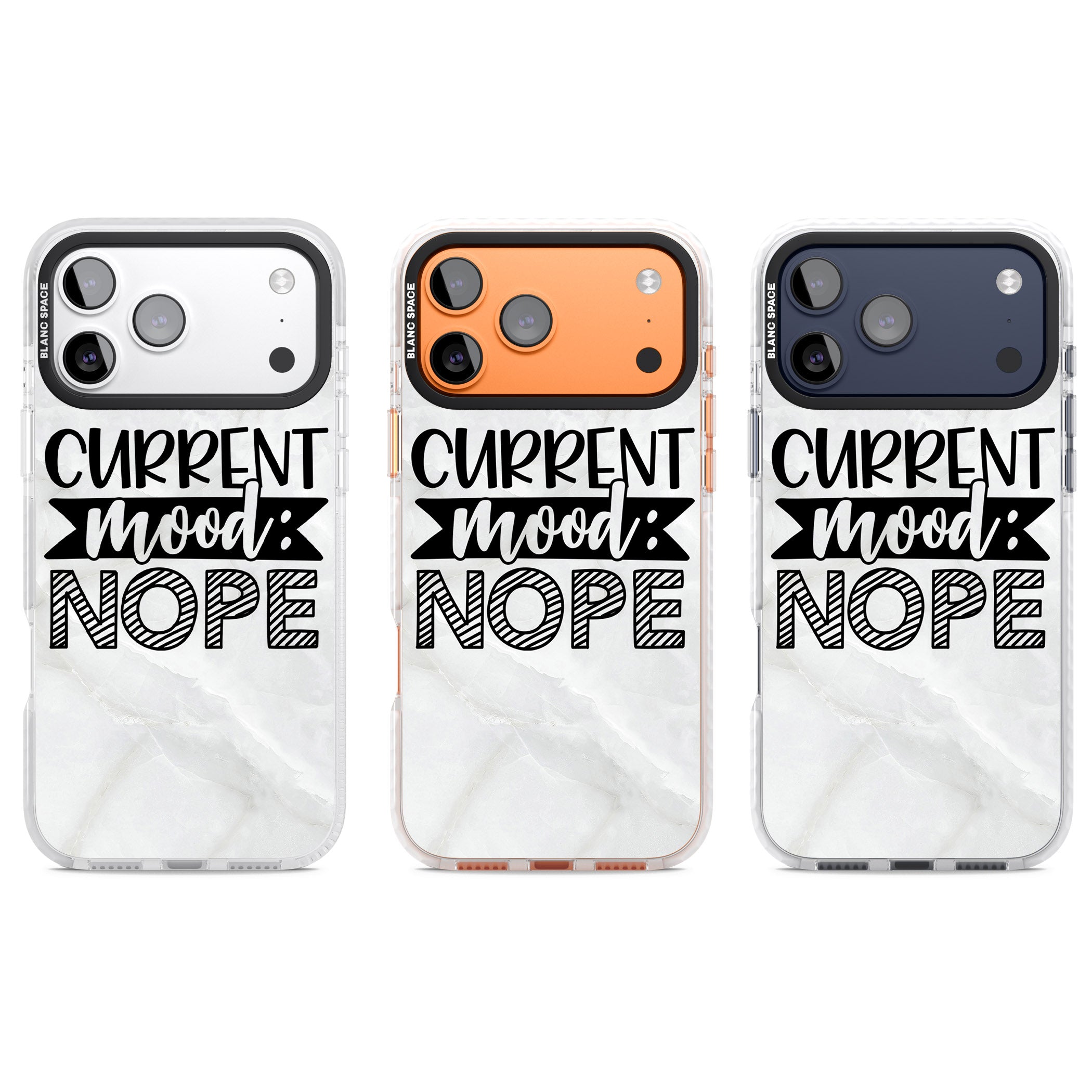 Current Mood Nope iPhone 17 Pro Impact Pro Clear Phone Case APT Impact Protection