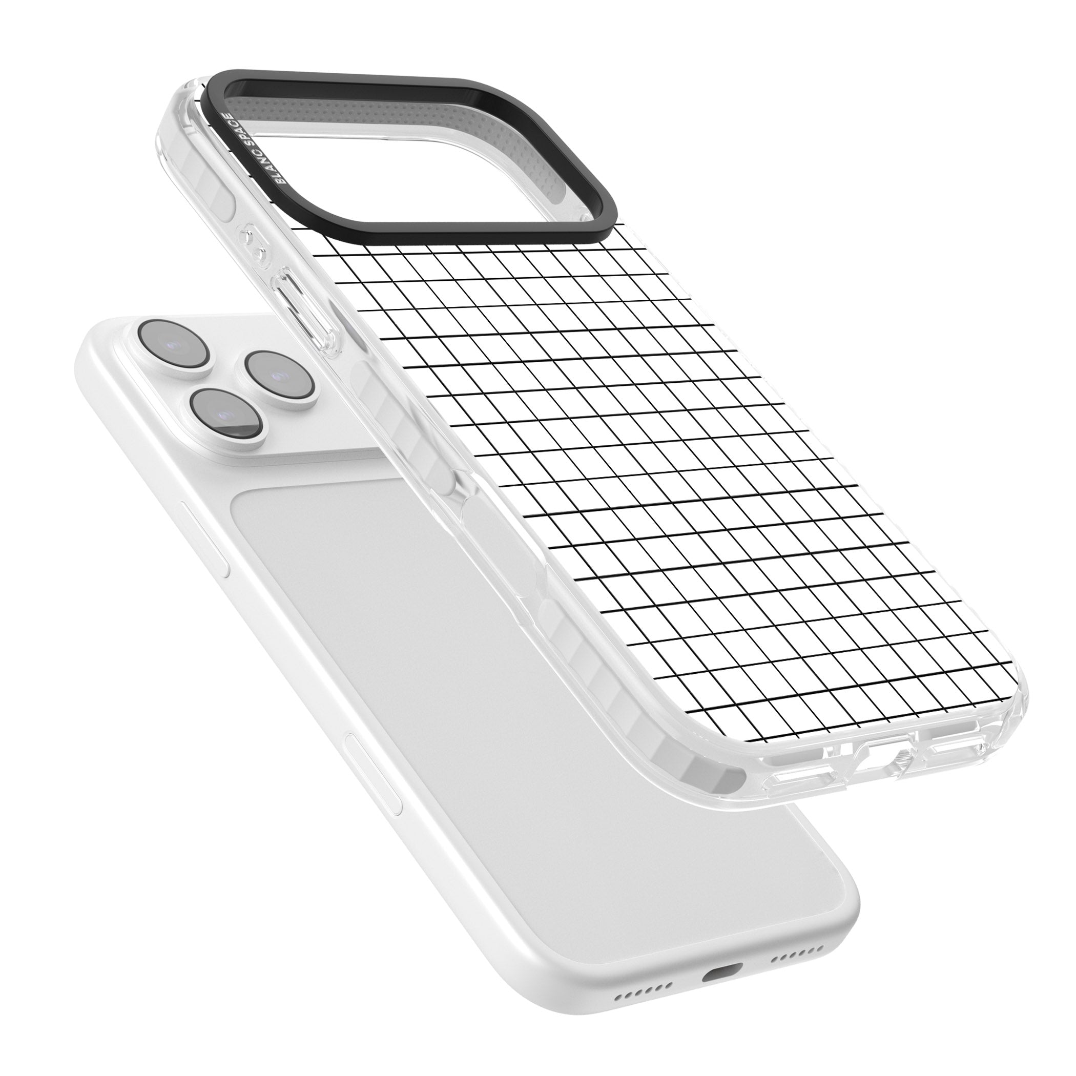 Minimal Black Grid iPhone 17 Pro Max Impact Pro Clear Phone Case Colours