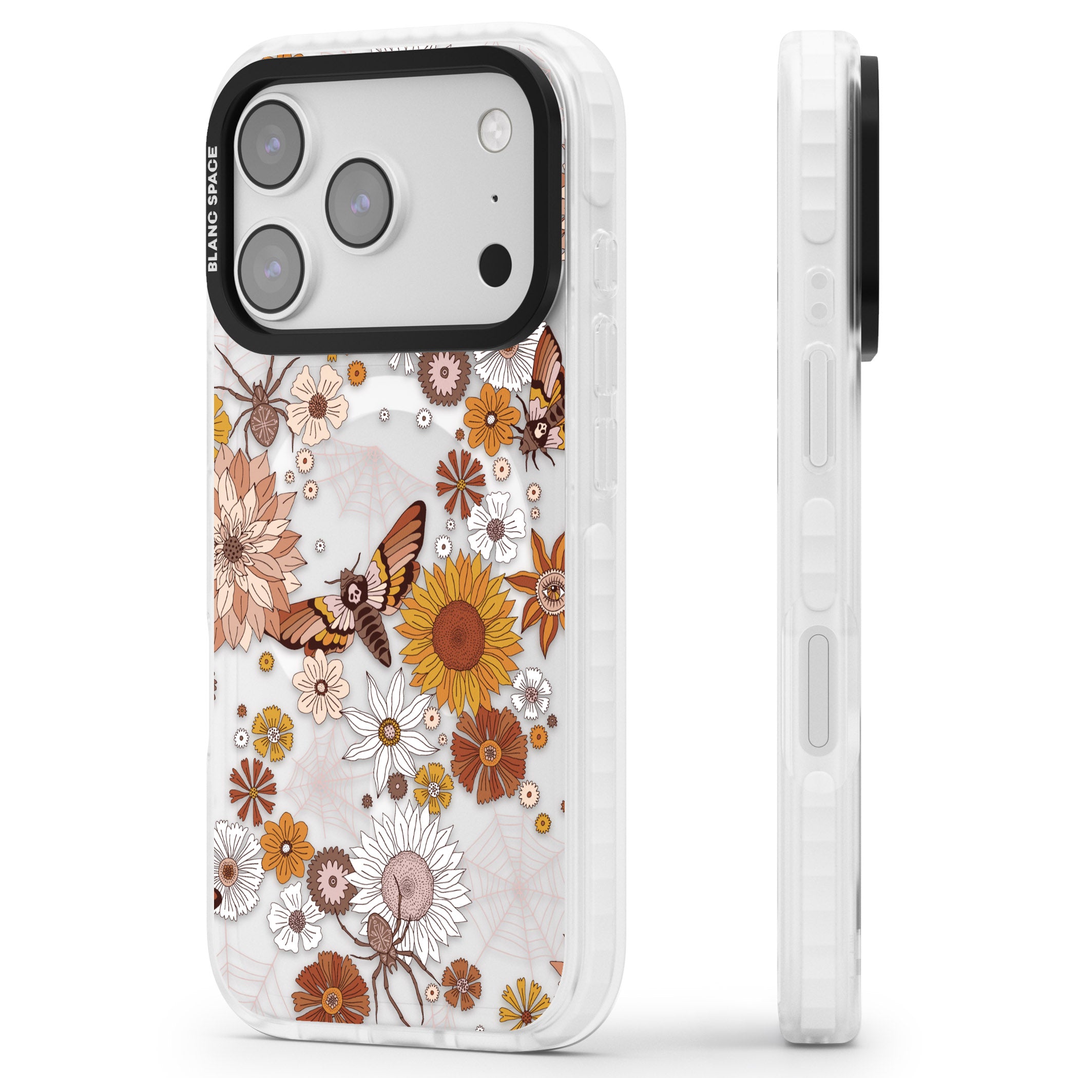 Halloween Wildlife iPhone 17 Pro Max Impact Pro Clear Phone Case Side Profile