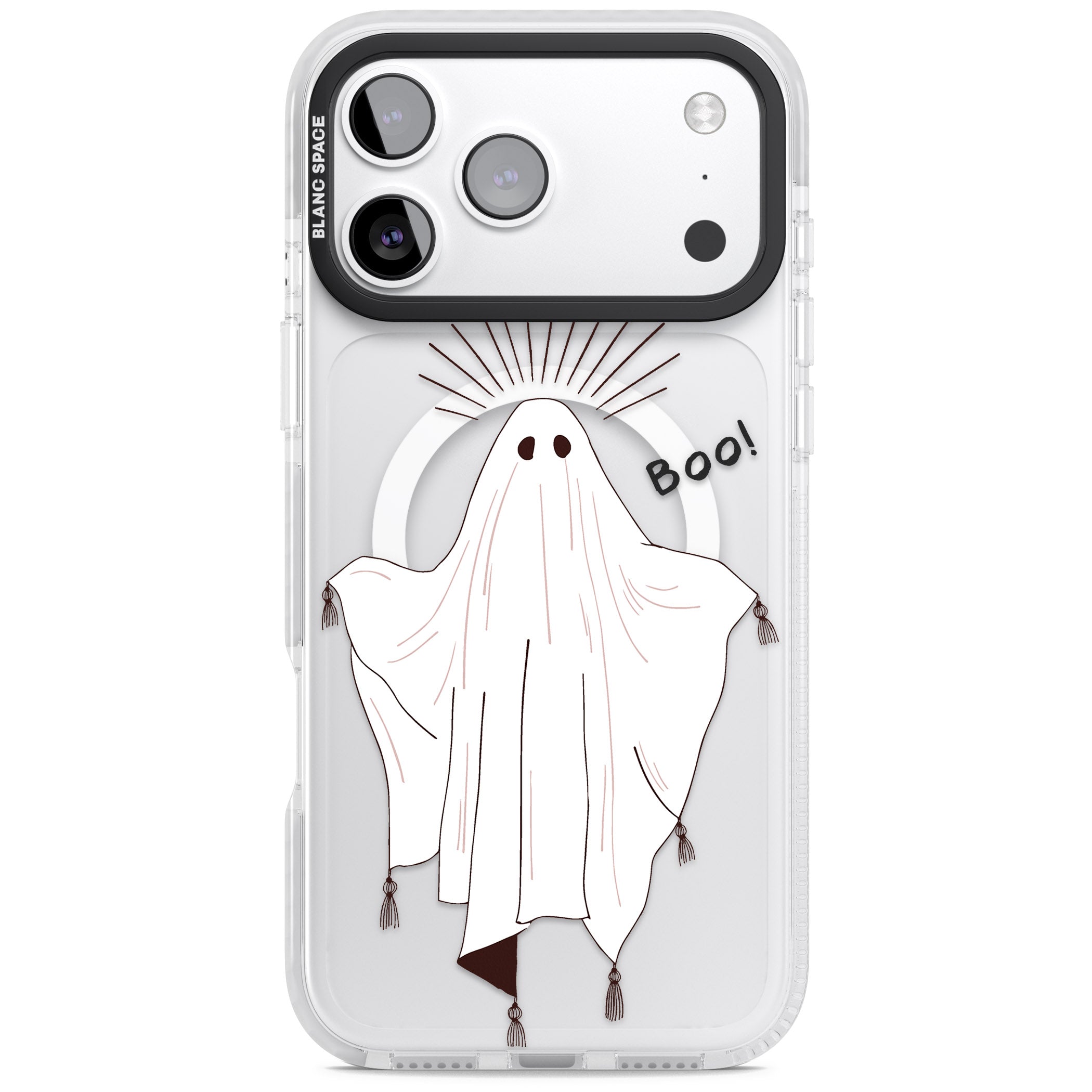 Boo! iPhone 17 Pro Max Impact Pro Clear Phone Case