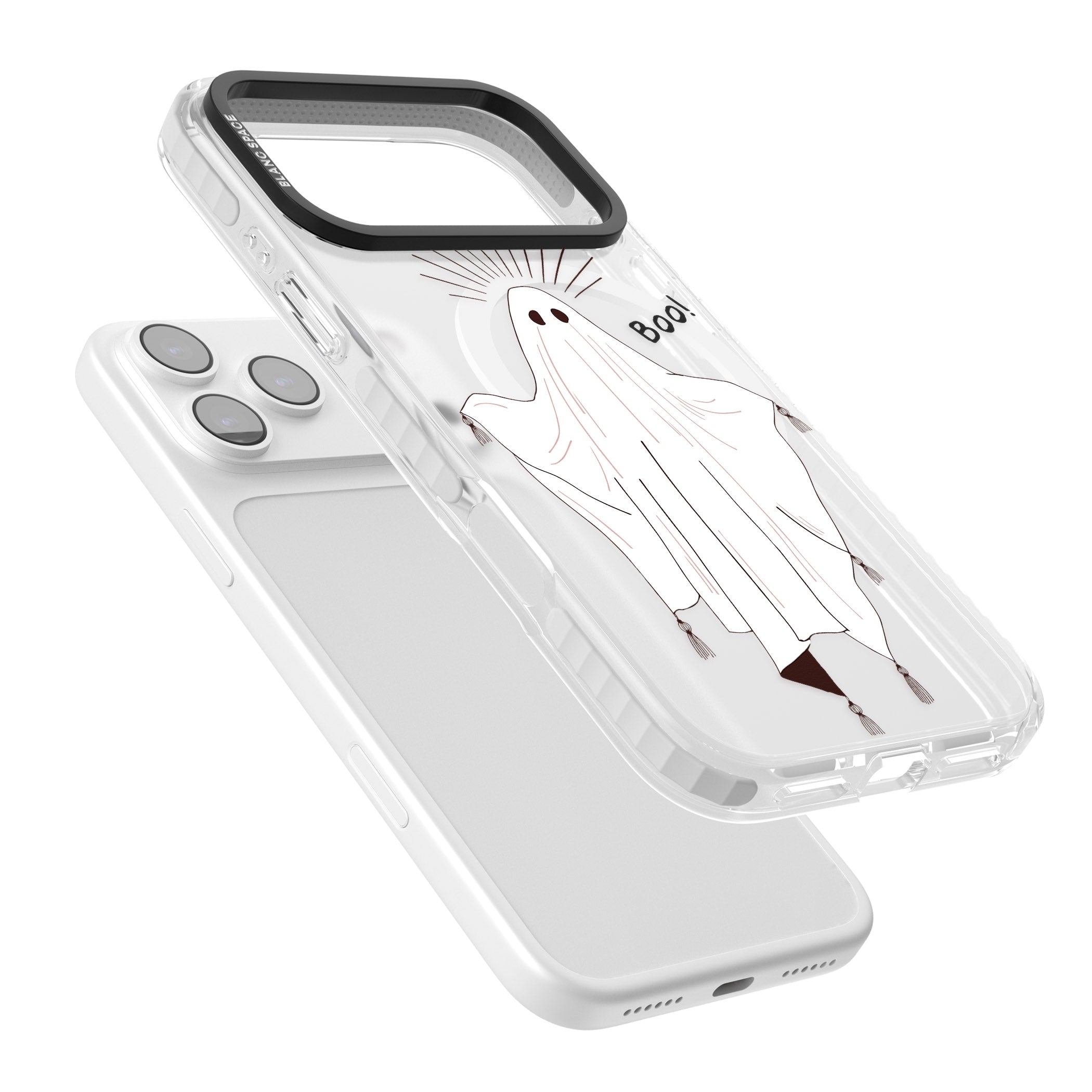 Boo! iPhone 17 Pro Max Impact Pro Clear Phone Case Colours