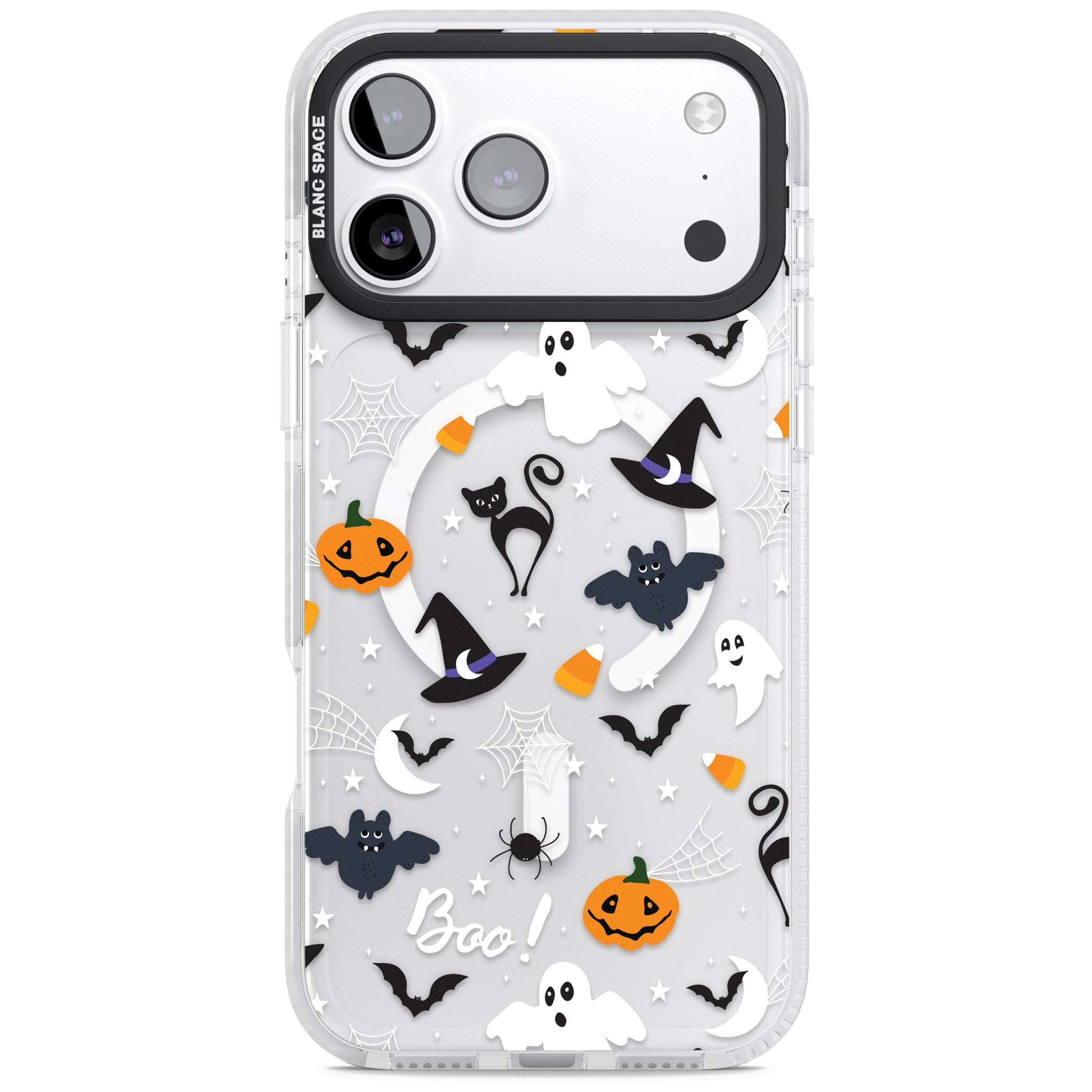 Halloween Mix Pattern iPhone 17 Pro Max Impact Pro Clear Phone Case