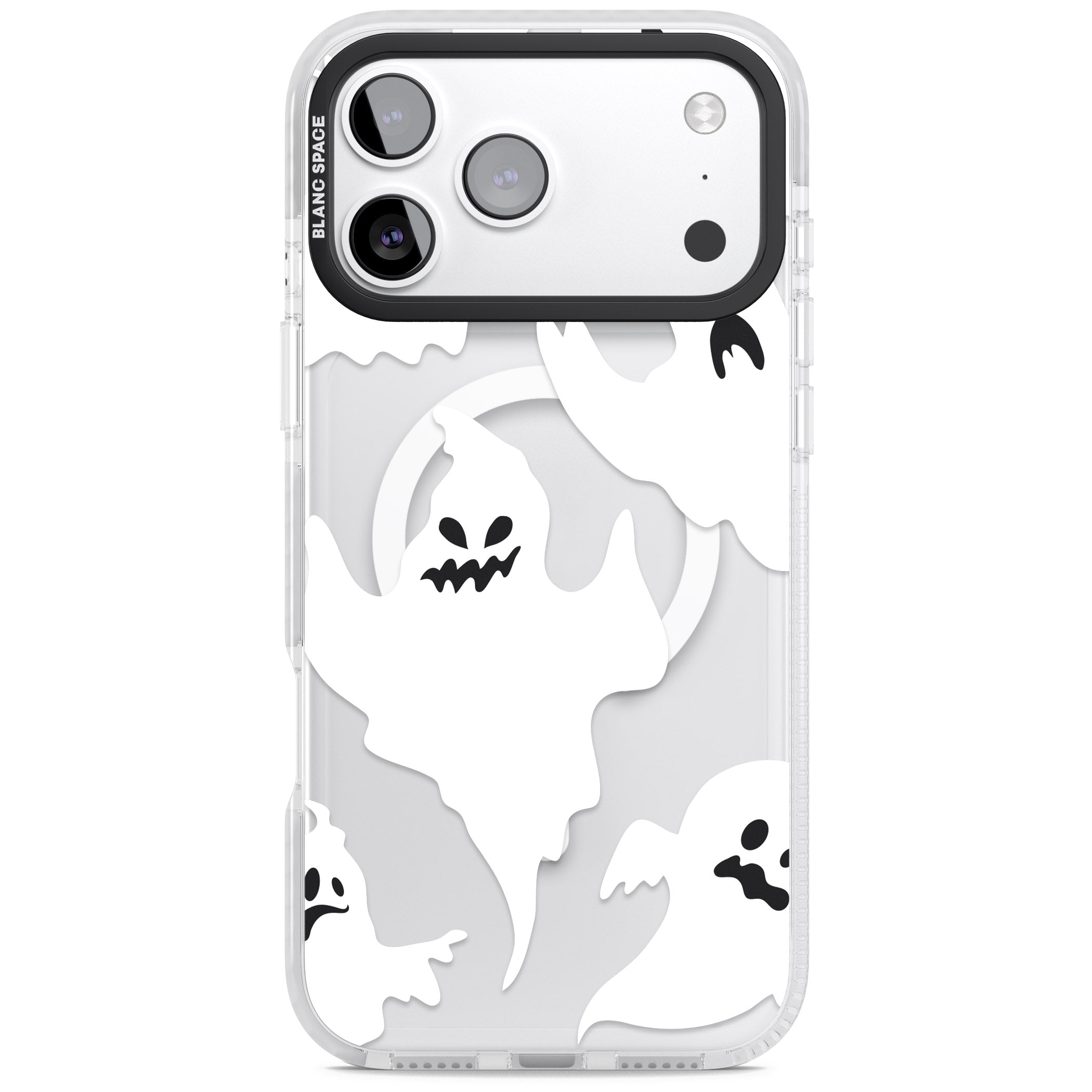 Ghost Pattern iPhone 17 Pro Max Impact Pro Clear Phone Case