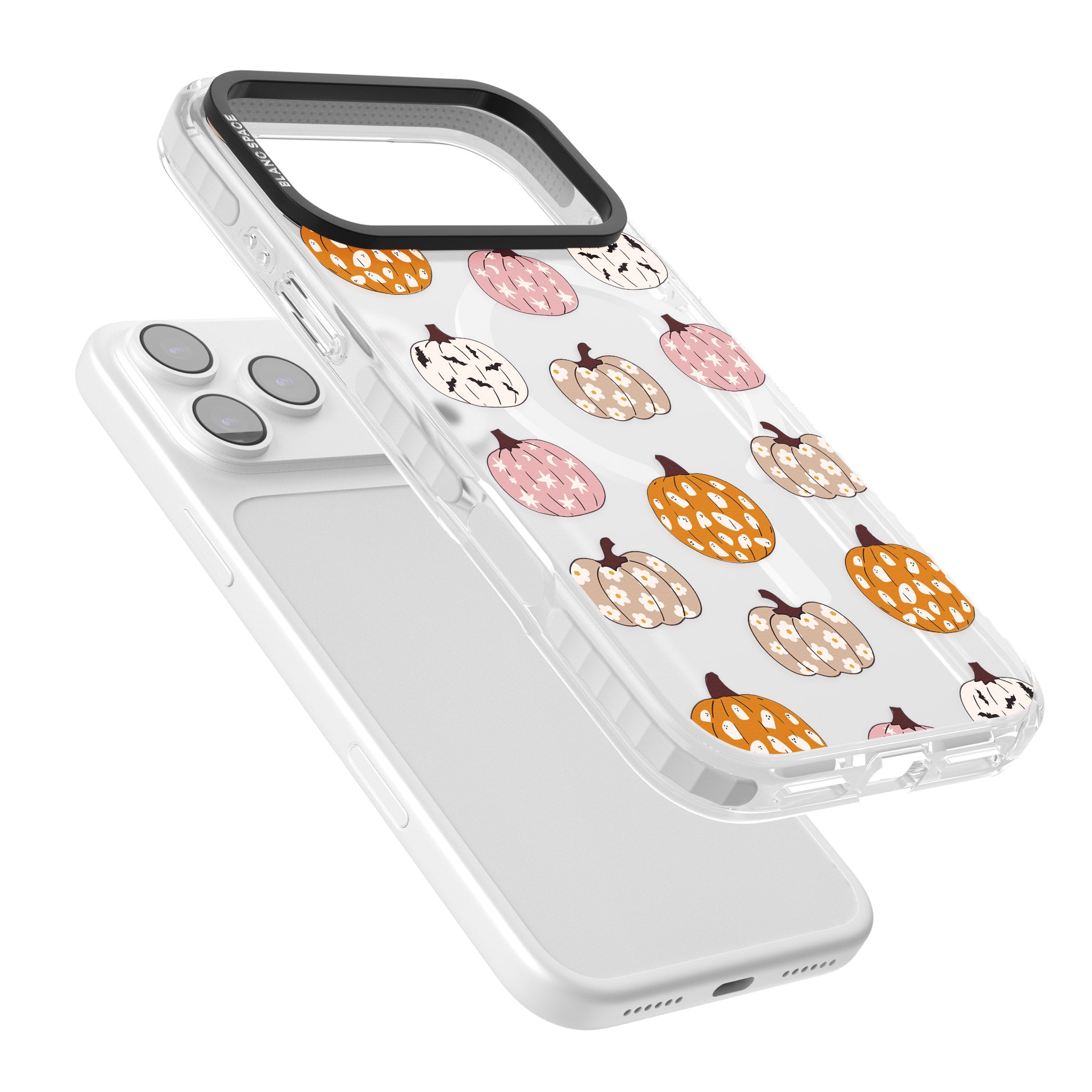 Floral Pumpkins iPhone 17 Pro Max Impact Pro Clear Phone Case Colours