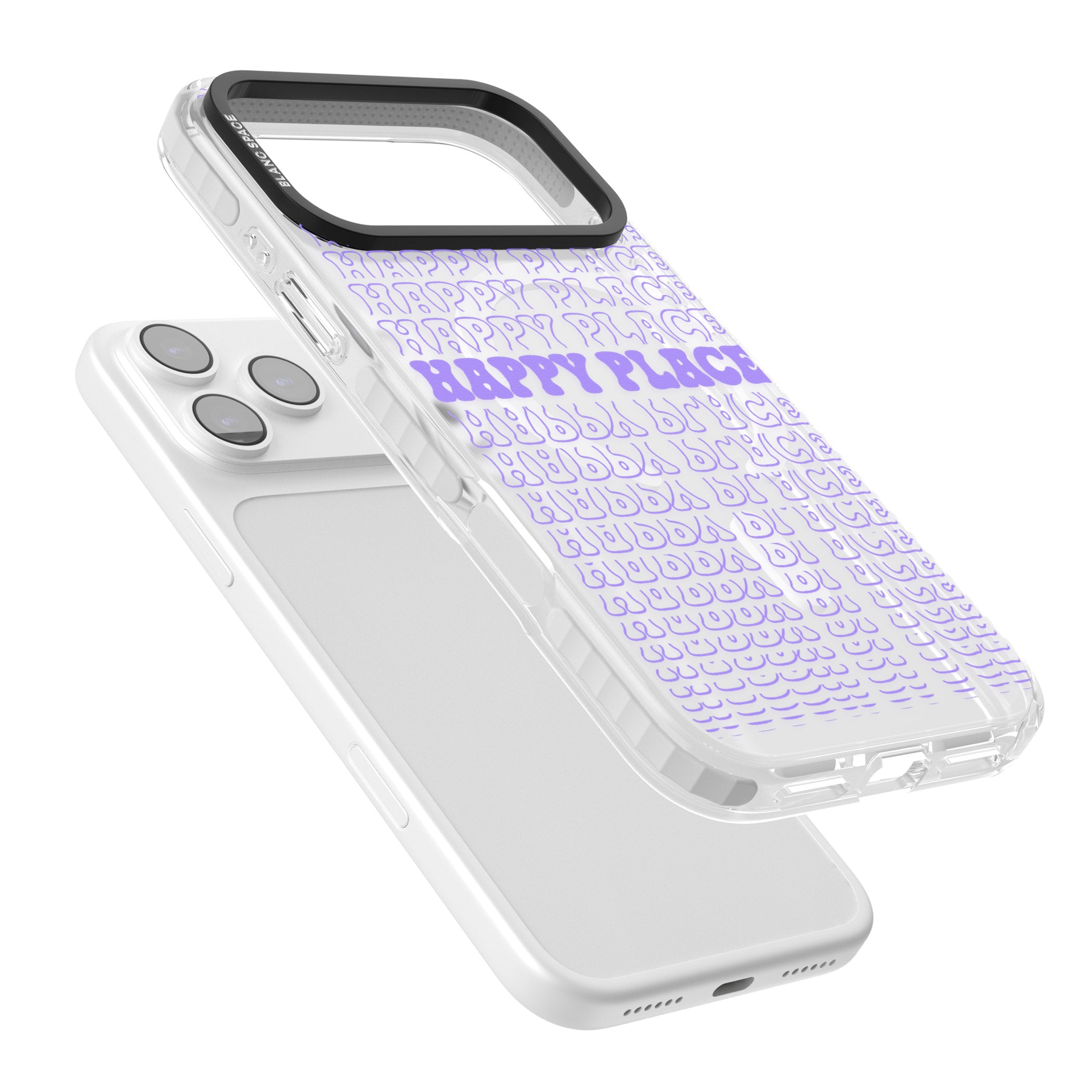 Happy Place (Purple) iPhone 17 Pro Max Impact Pro Clear Phone Case Colours