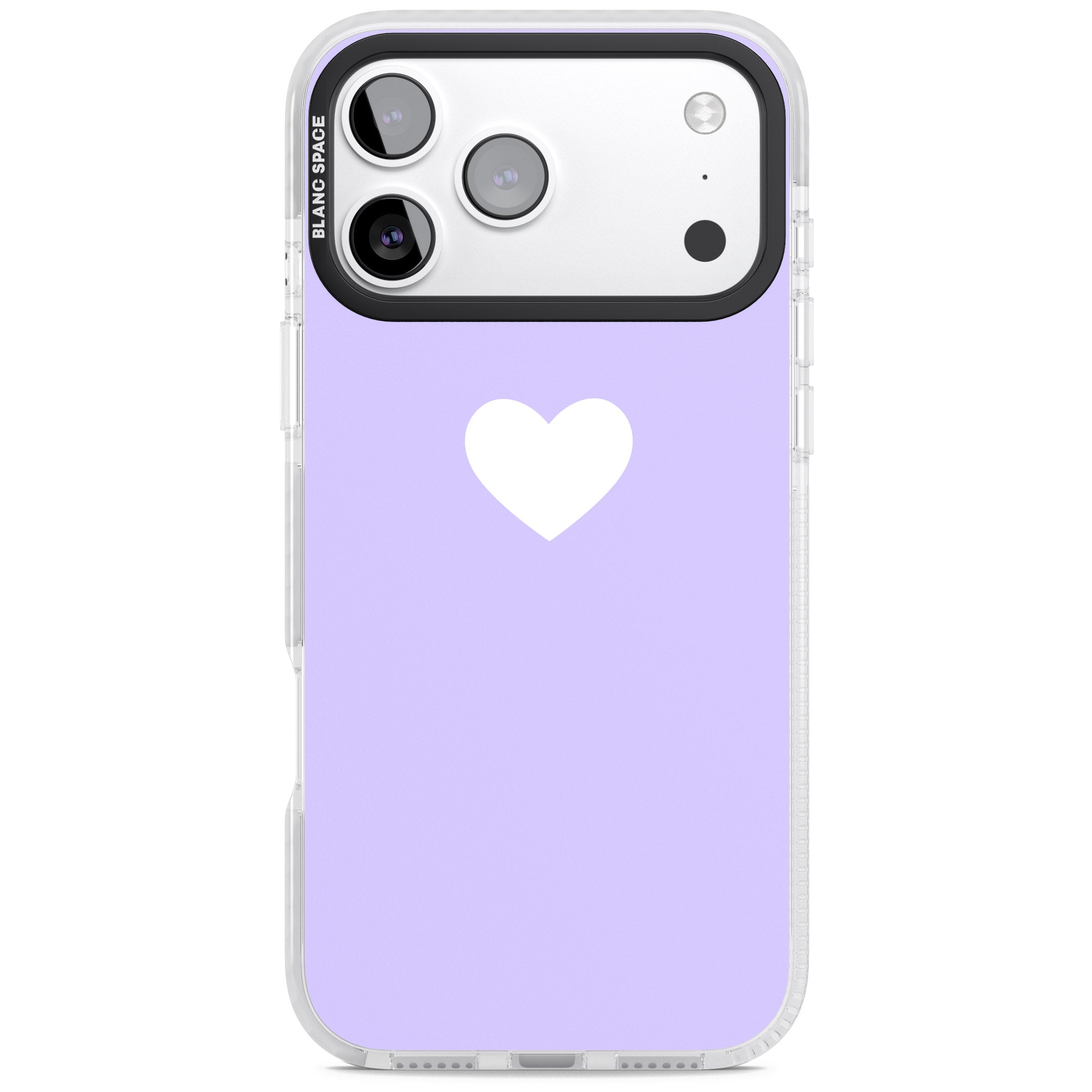 Pale Purple Heart iPhone 17 Pro Max Impact Pro Clear Phone Case