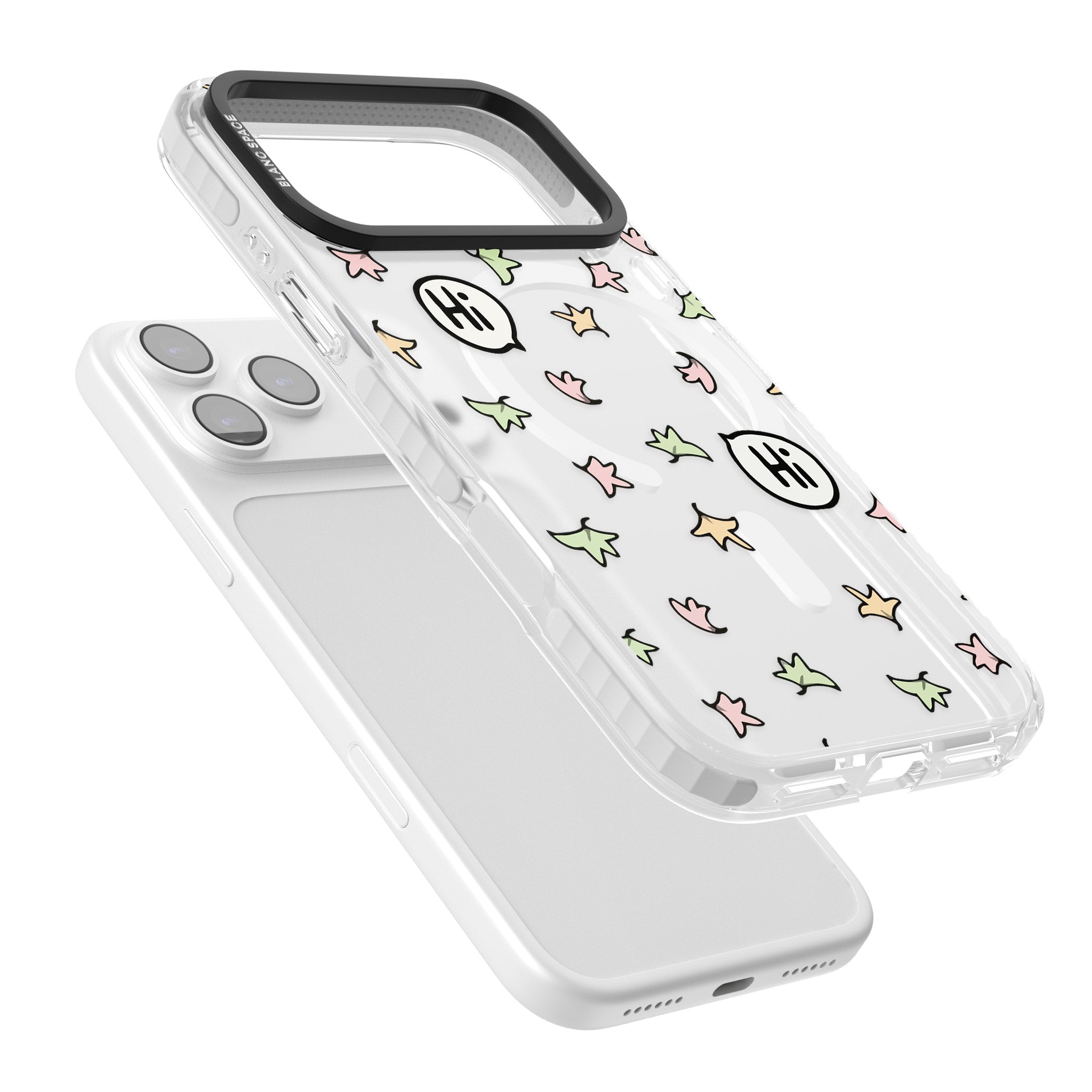 Heartstopper Leaves Pattern iPhone 17 Pro Max Impact Pro Clear Phone Case Colours