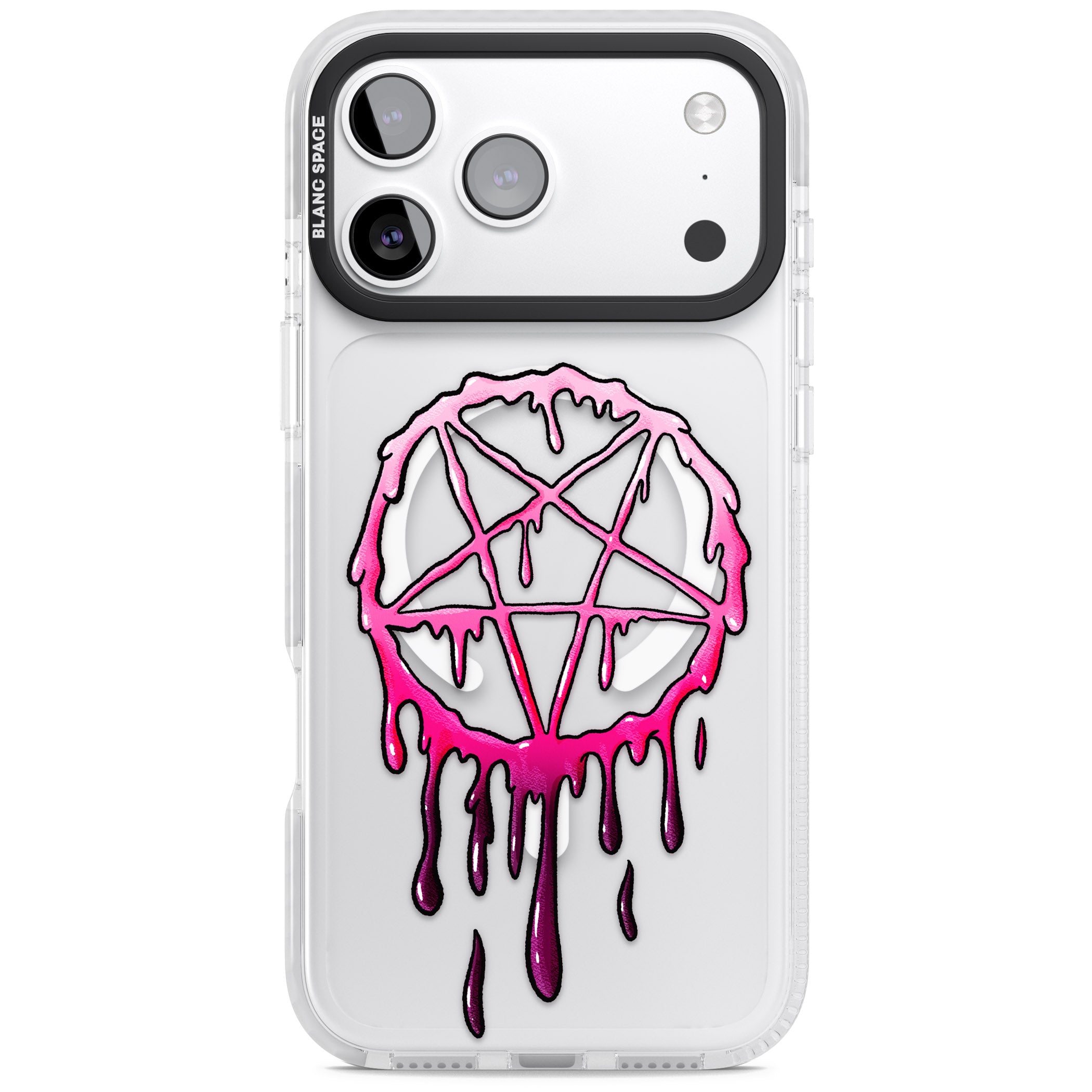 Pentagram Of Blood iPhone 17 Pro Max Impact Pro Clear Phone Case