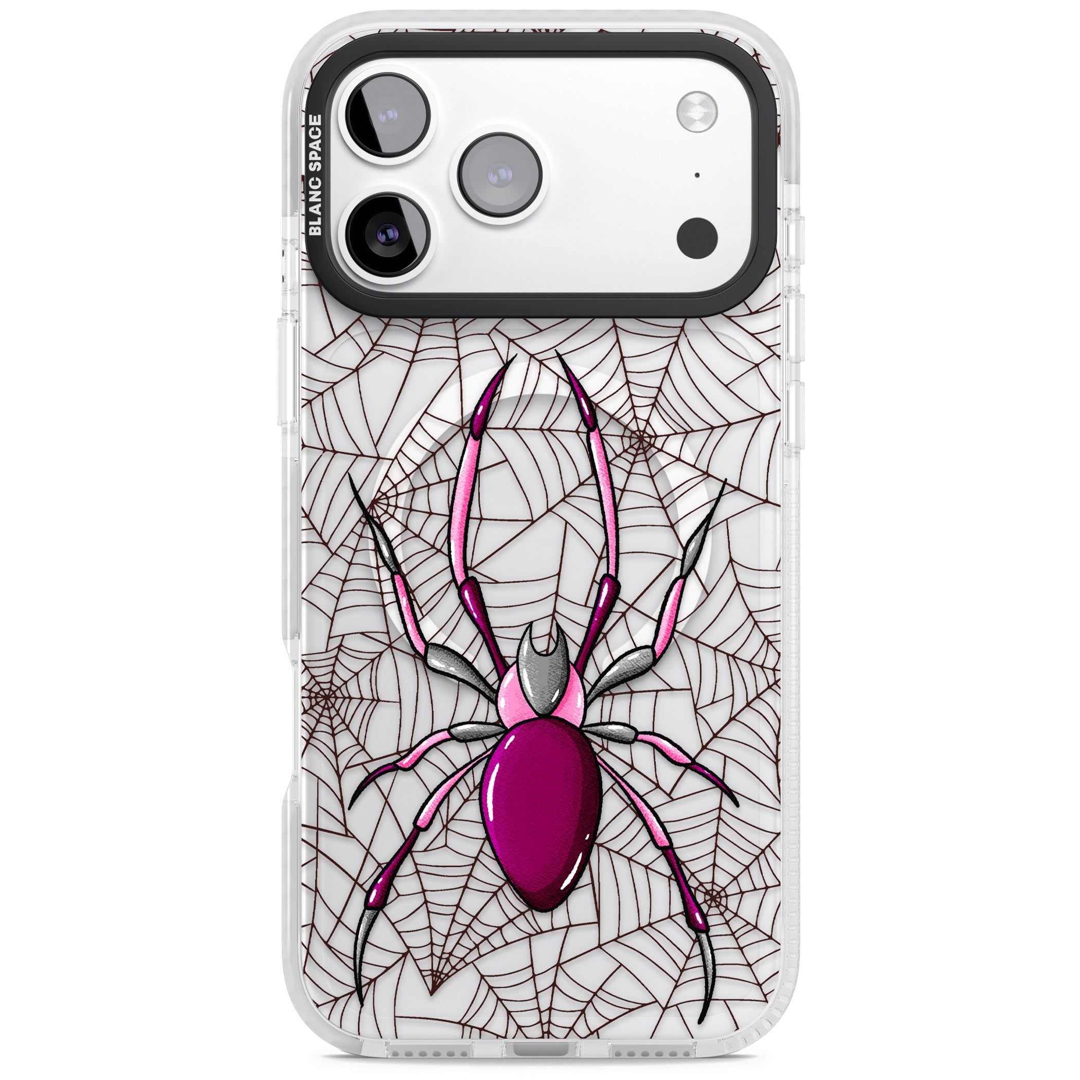 Arachnophobia iPhone 17 Pro Max Impact Pro Clear Phone Case