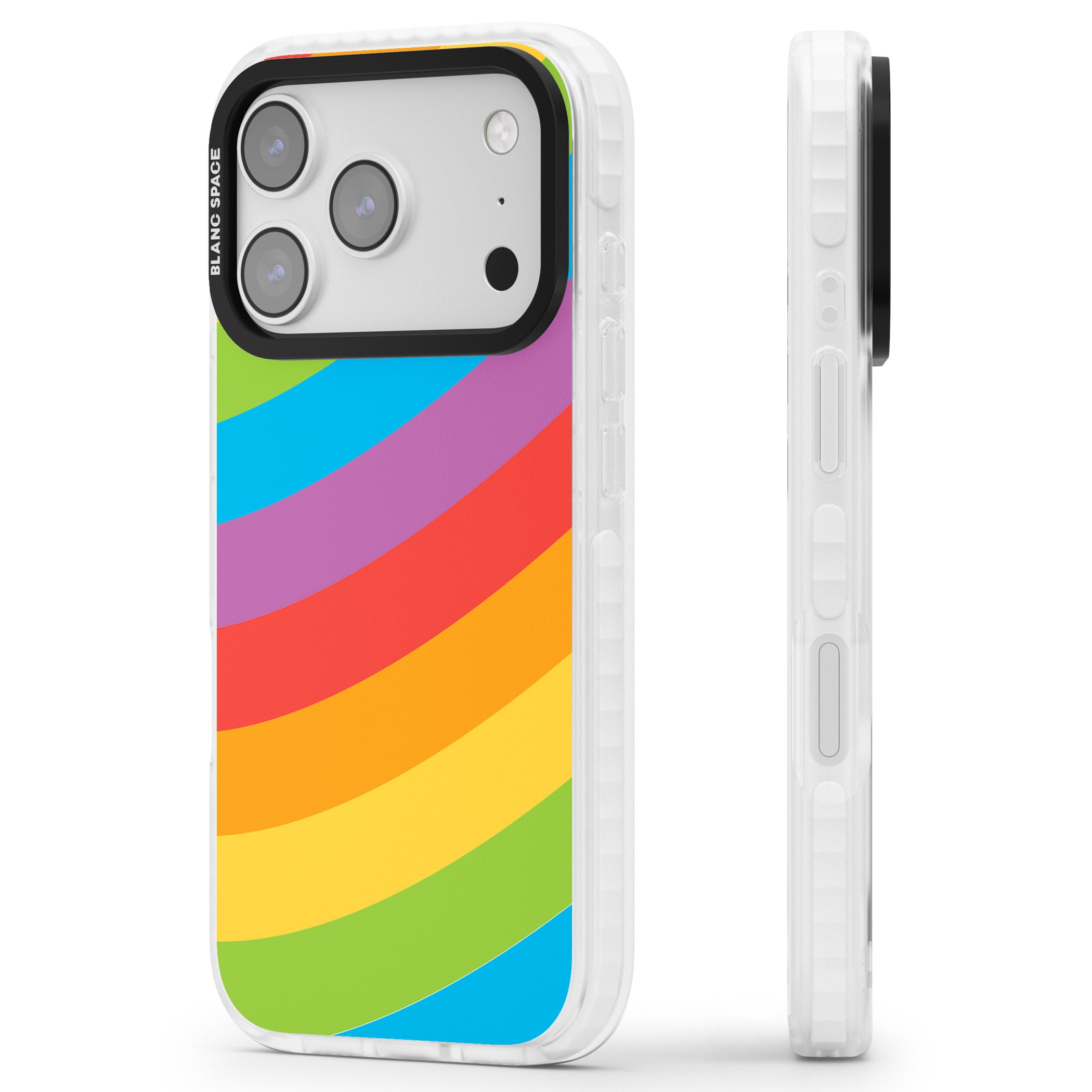 Lucky Rainbow iPhone 17 Pro Max Impact Pro Clear Phone Case Side Profile