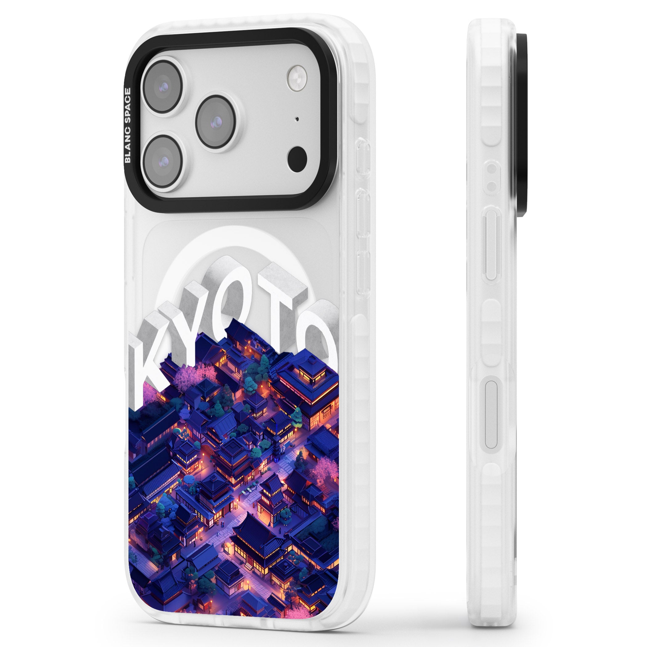 Kyoto iPhone 17 Pro Max Impact Pro Clear Phone Case Side Profile