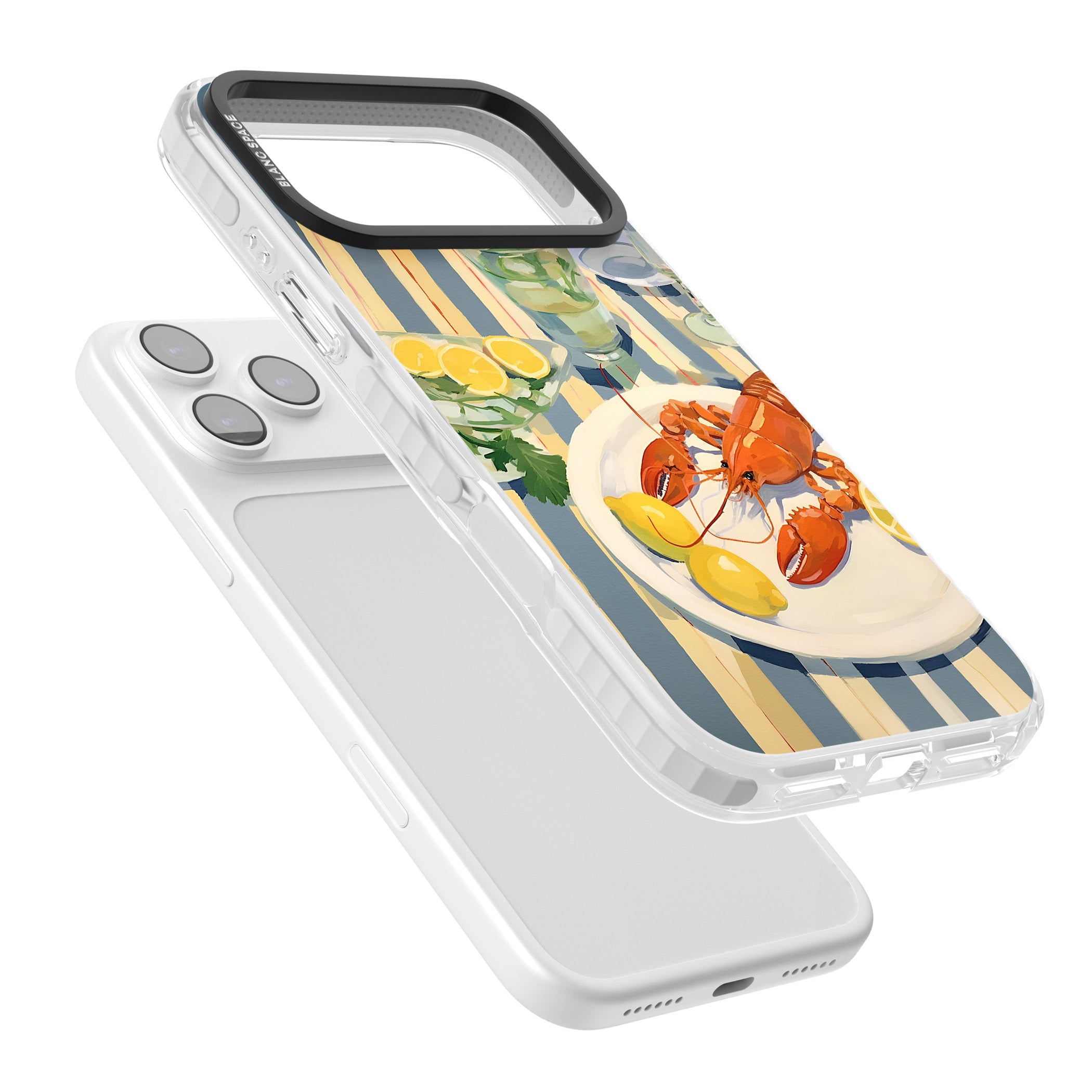 Lobster & Lemons iPhone 17 Pro Max Impact Pro Clear Phone Case Colours