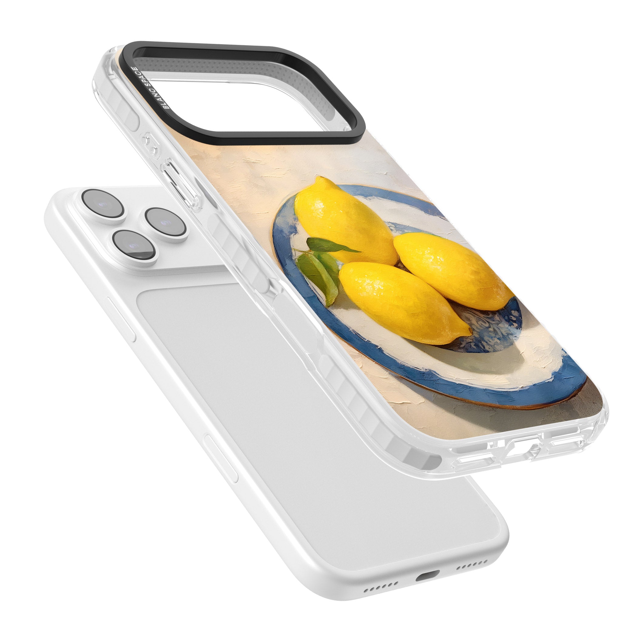 Lemons on Porcelain iPhone 17 Pro Max Impact Pro Clear Phone Case Colours