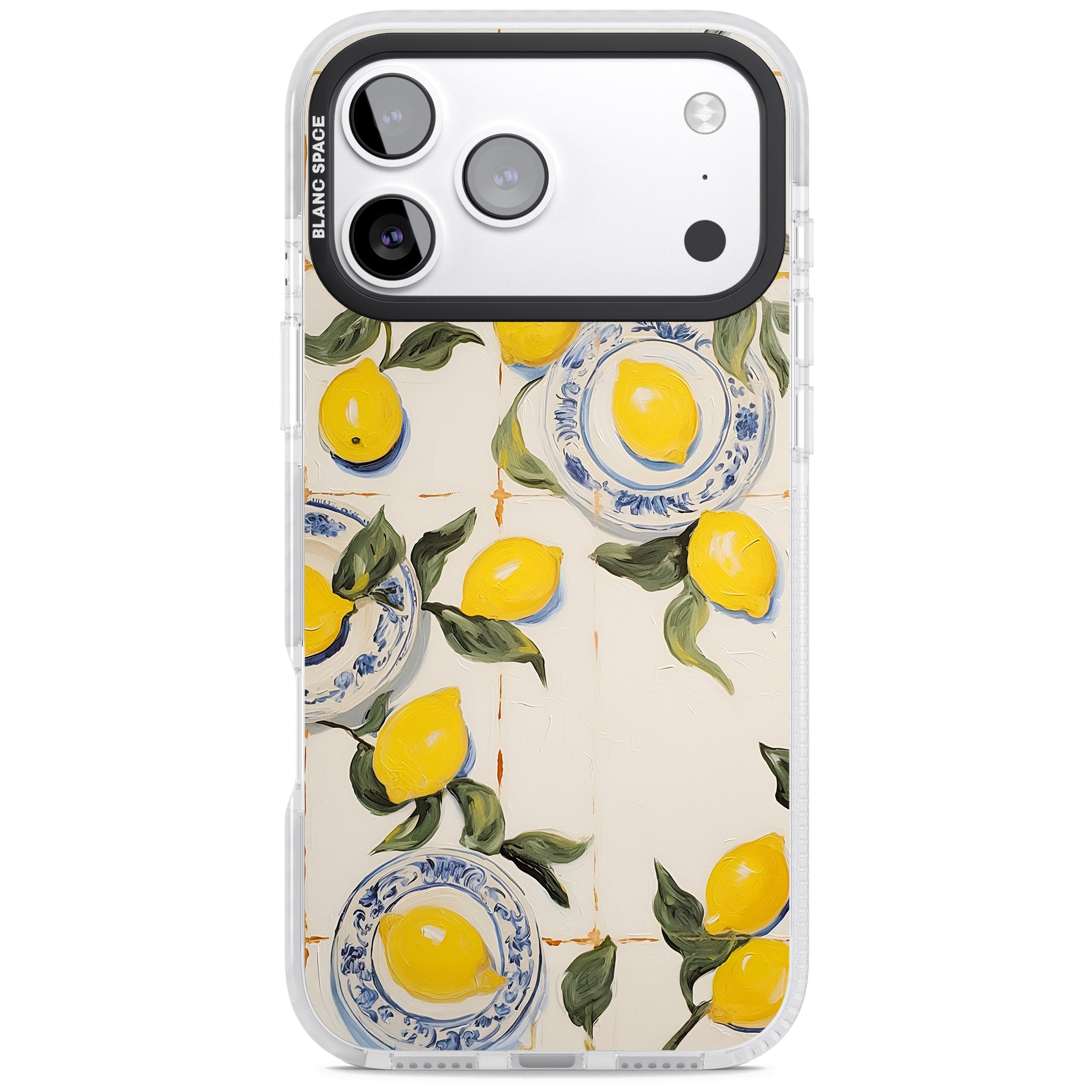 Lemons & Porcelain iPhone 17 Pro Max Impact Pro Clear Phone Case