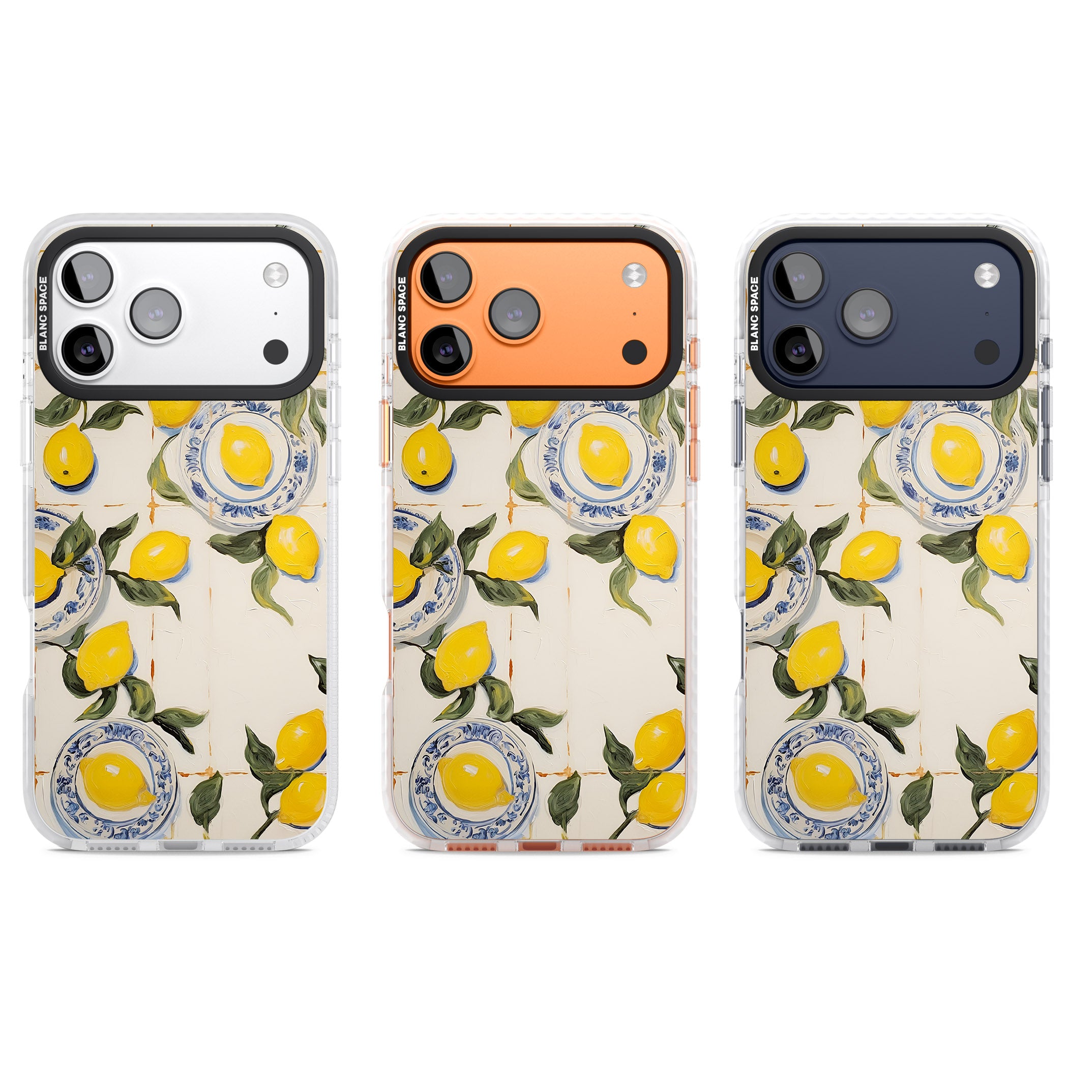 Lemons & Porcelain iPhone 17 Pro Impact Pro Clear Phone Case APT Impact Protection