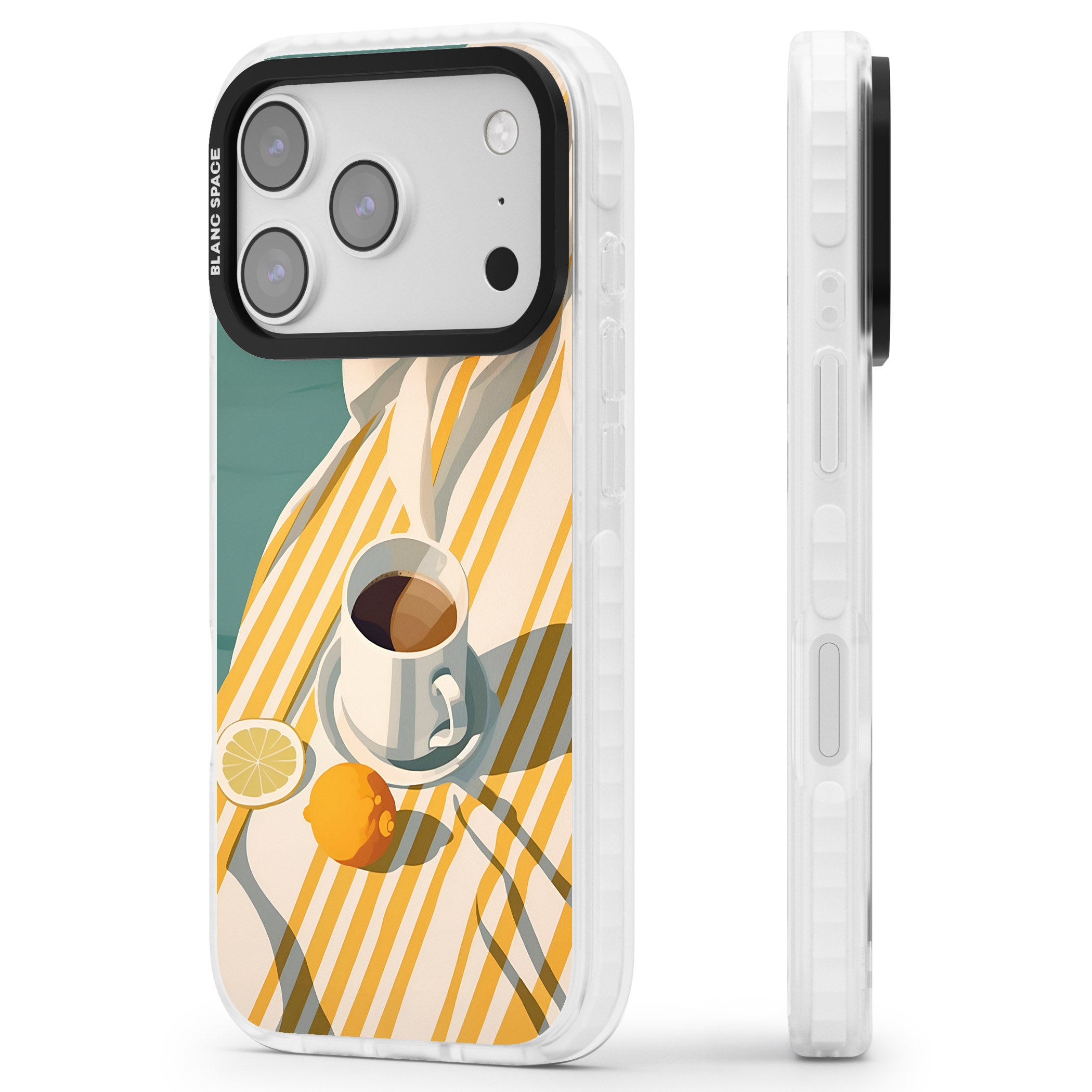 Morning Picnic iPhone 17 Pro Max Impact Pro Clear Phone Case Side Profile