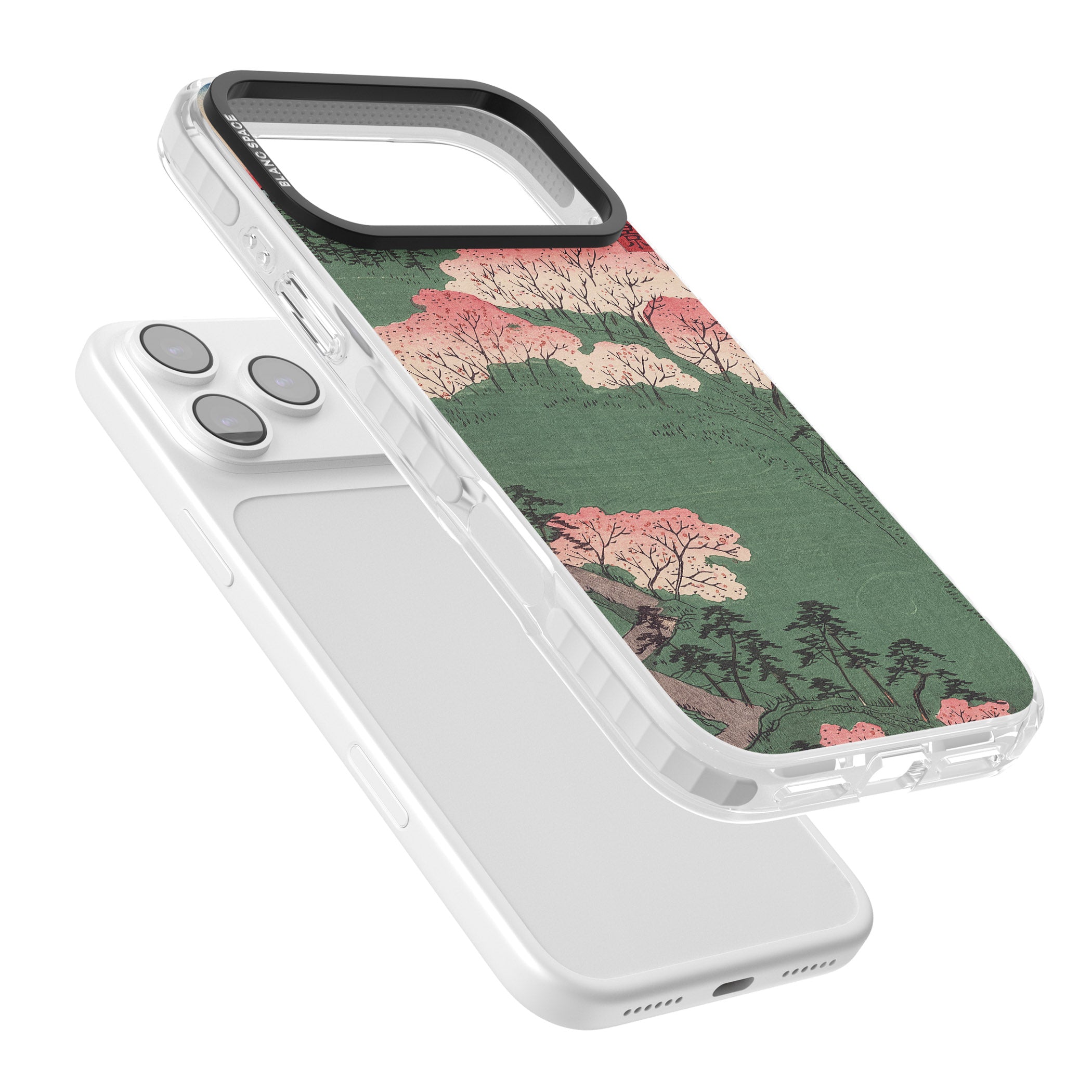 Japanese Illustration Cherry Blossom Forest iPhone 17 Pro Max Impact Pro Clear Phone Case Colours