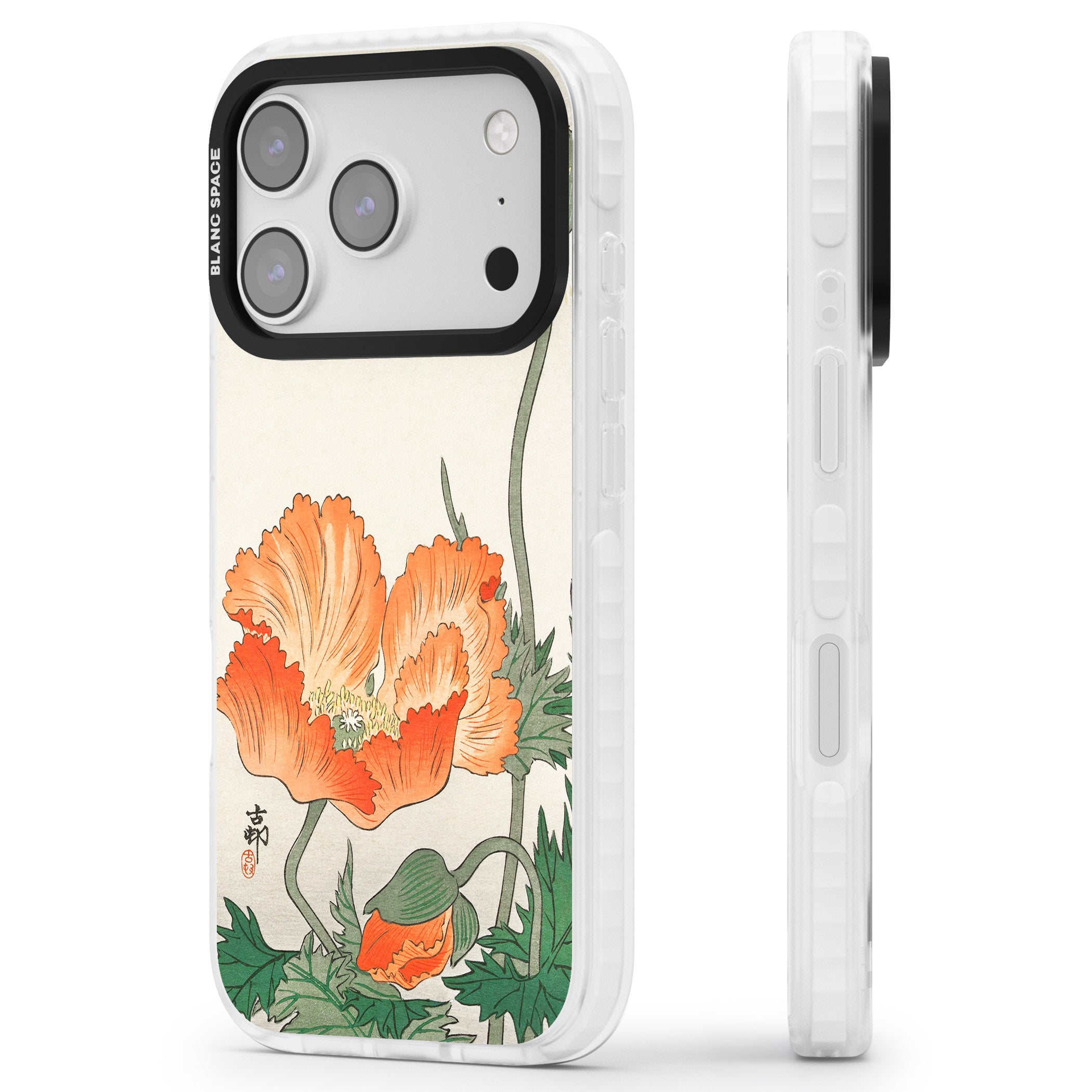 Birds And Plants By Ohara Koson iPhone 17 Pro Max Impact Pro Clear Phone Case Side Profile