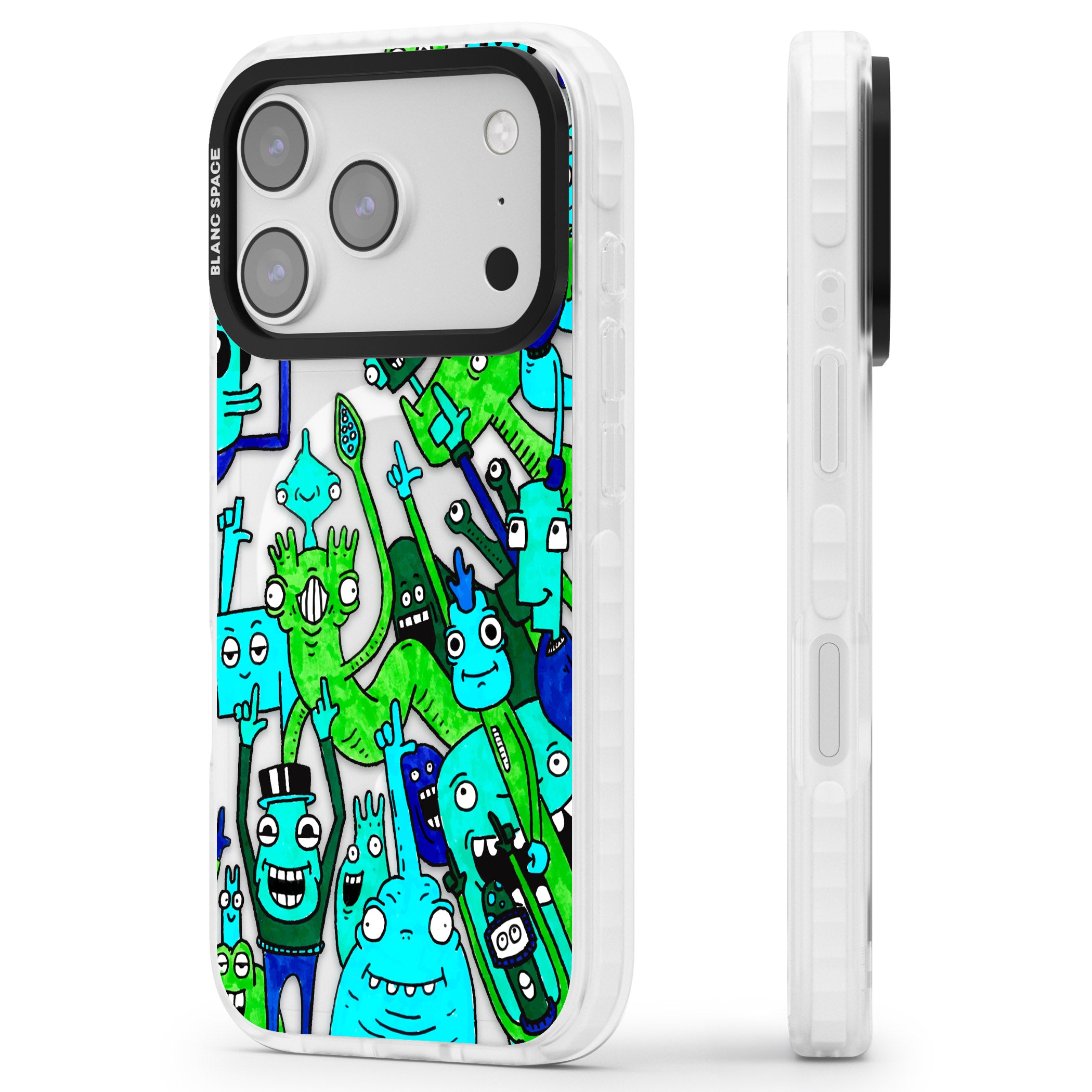 Don'T Point iPhone 17 Pro Max Impact Pro Clear Phone Case Side Profile
