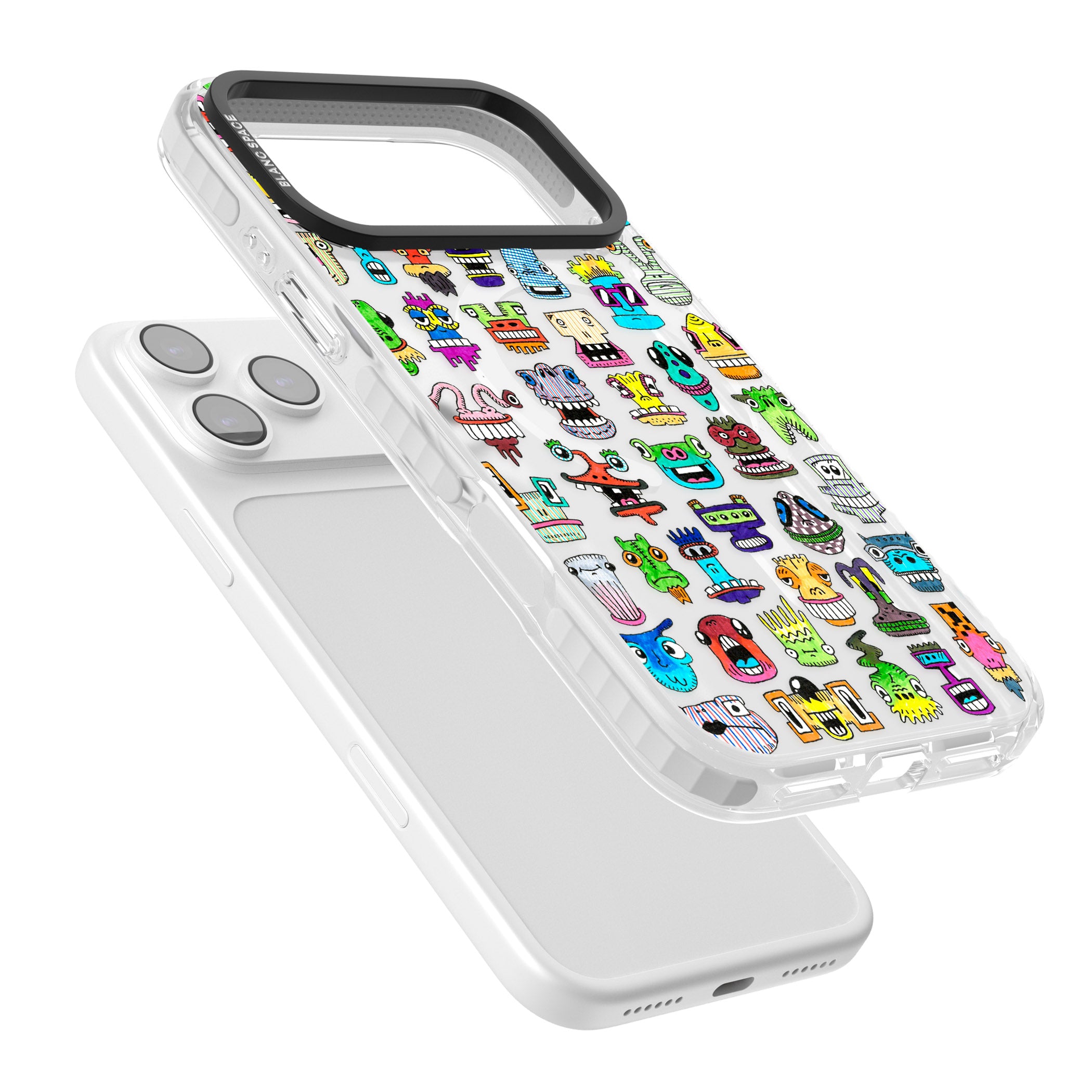 Familiar Faces iPhone 17 Pro Max Impact Pro Clear Phone Case Colours