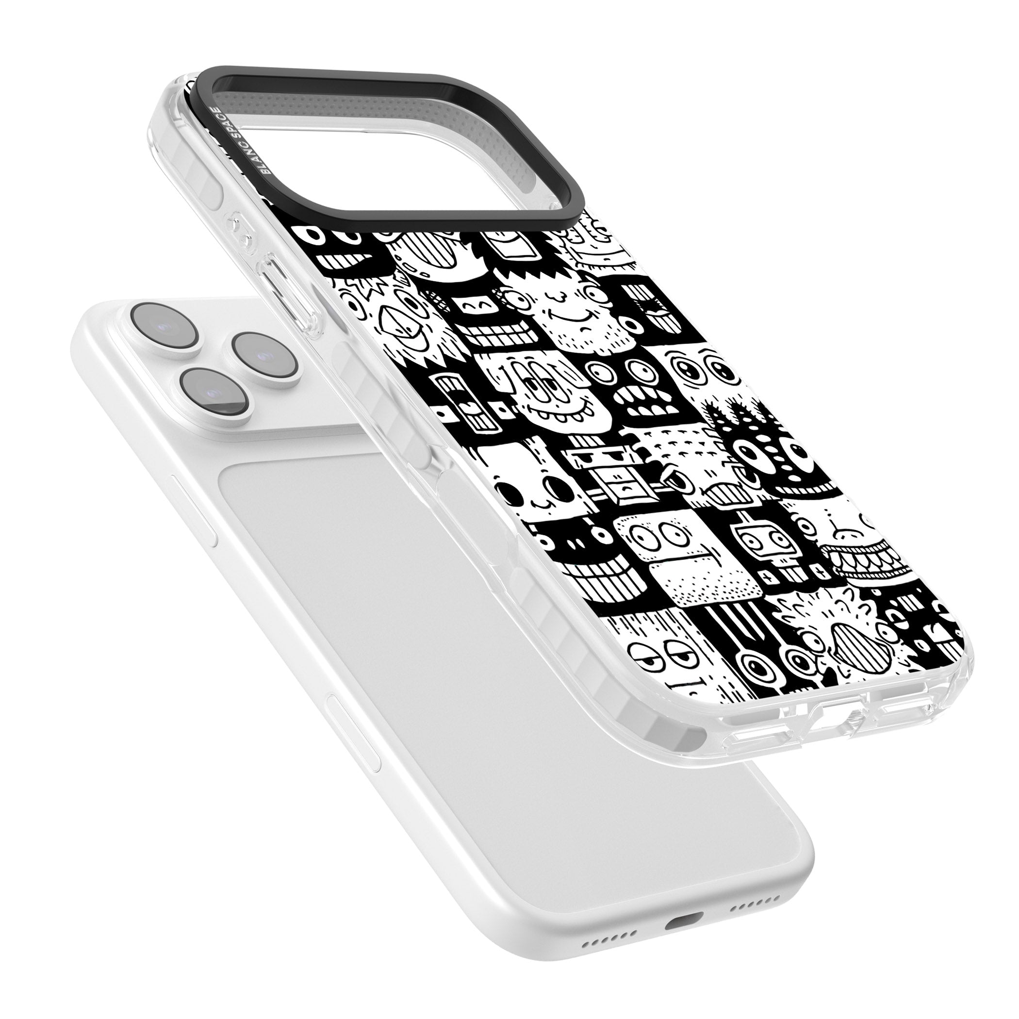 Checkerboard Heads iPhone 17 Pro Max Impact Pro Clear Phone Case Colours