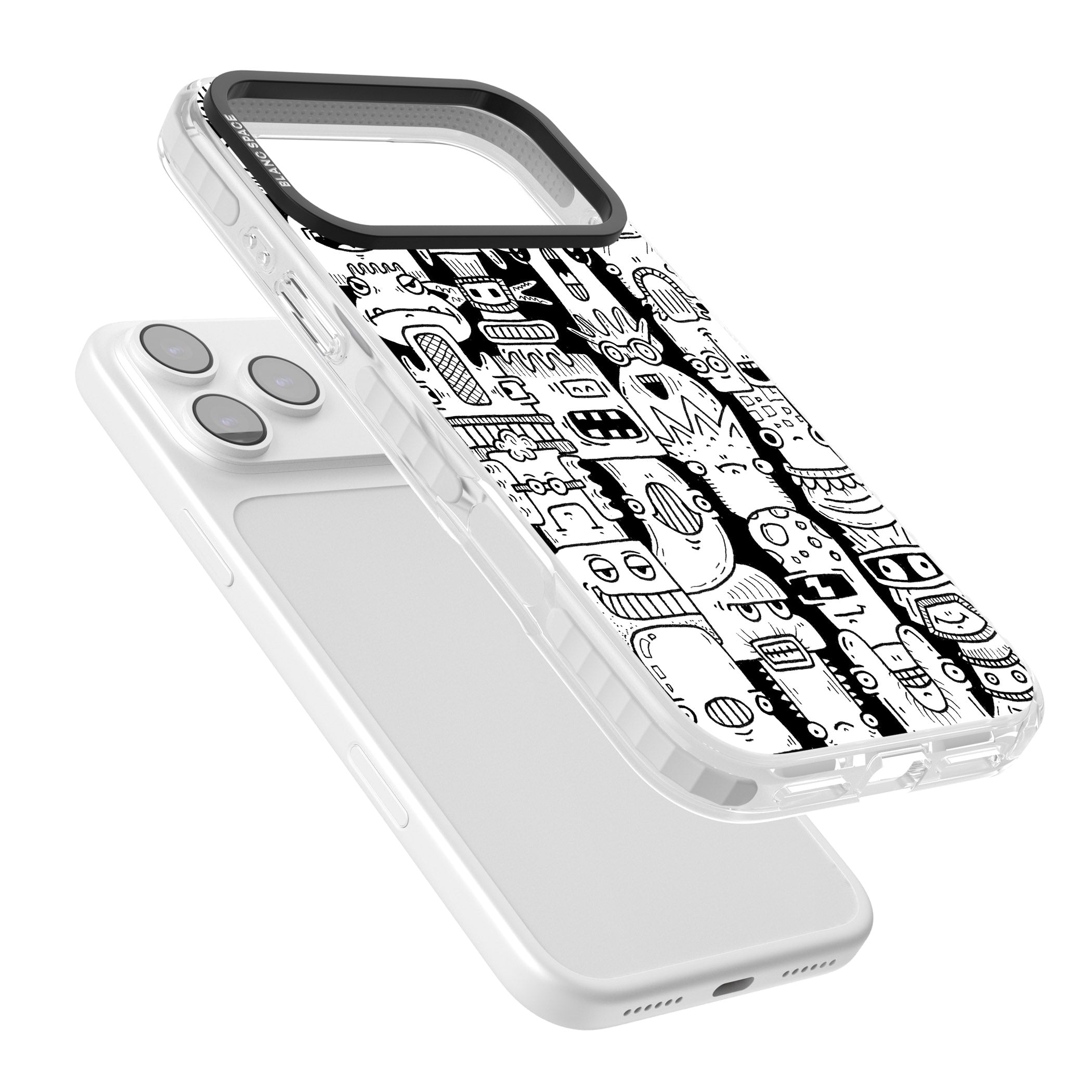 Monochrome Heads iPhone 17 Pro Max Impact Pro Clear Phone Case Colours