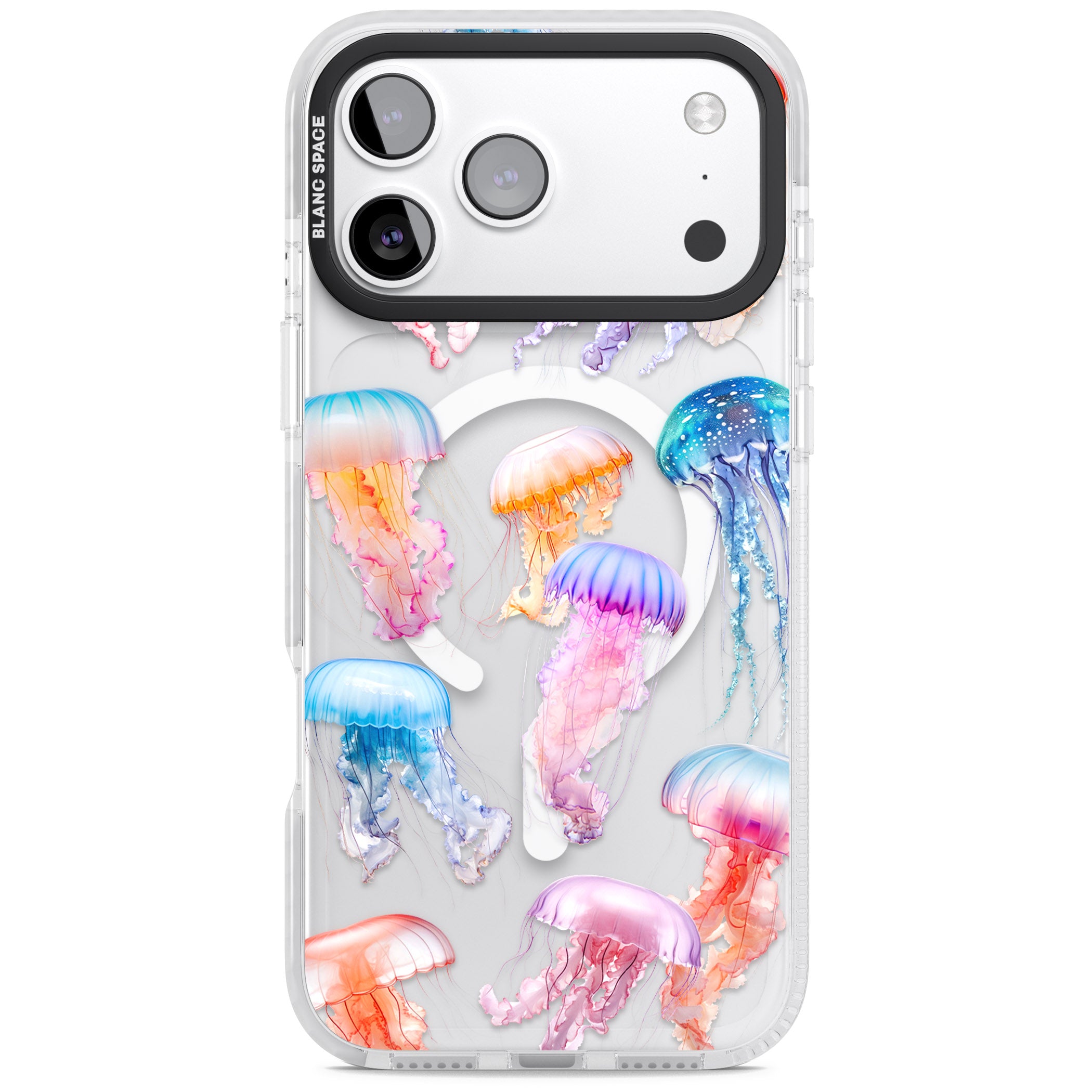 Vibrant Jellyfish iPhone 17 Pro Max Impact Pro Clear Phone Case