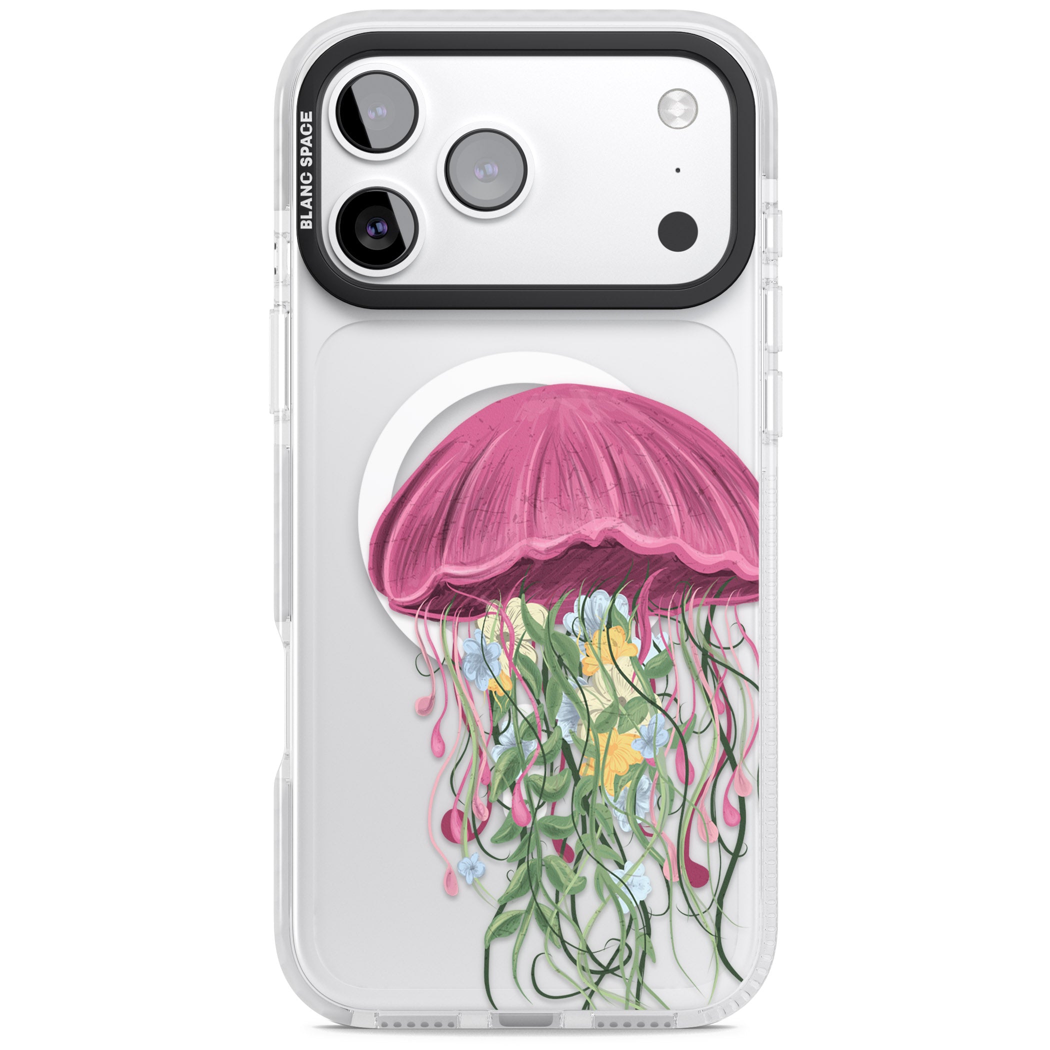 Botanical Jellyfish iPhone 17 Pro Max Impact Pro Clear Phone Case