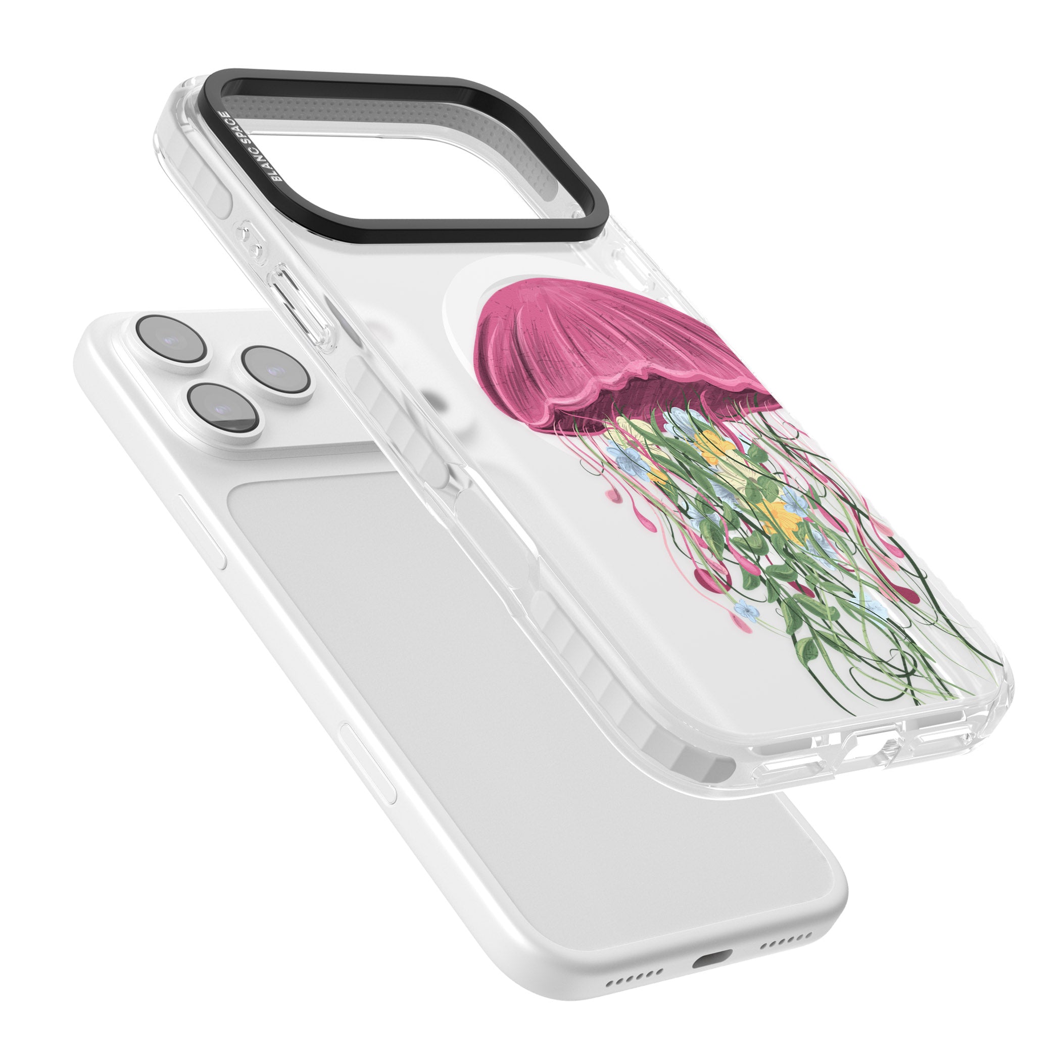 Botanical Jellyfish iPhone 17 Pro Max Impact Pro Clear Phone Case Colours