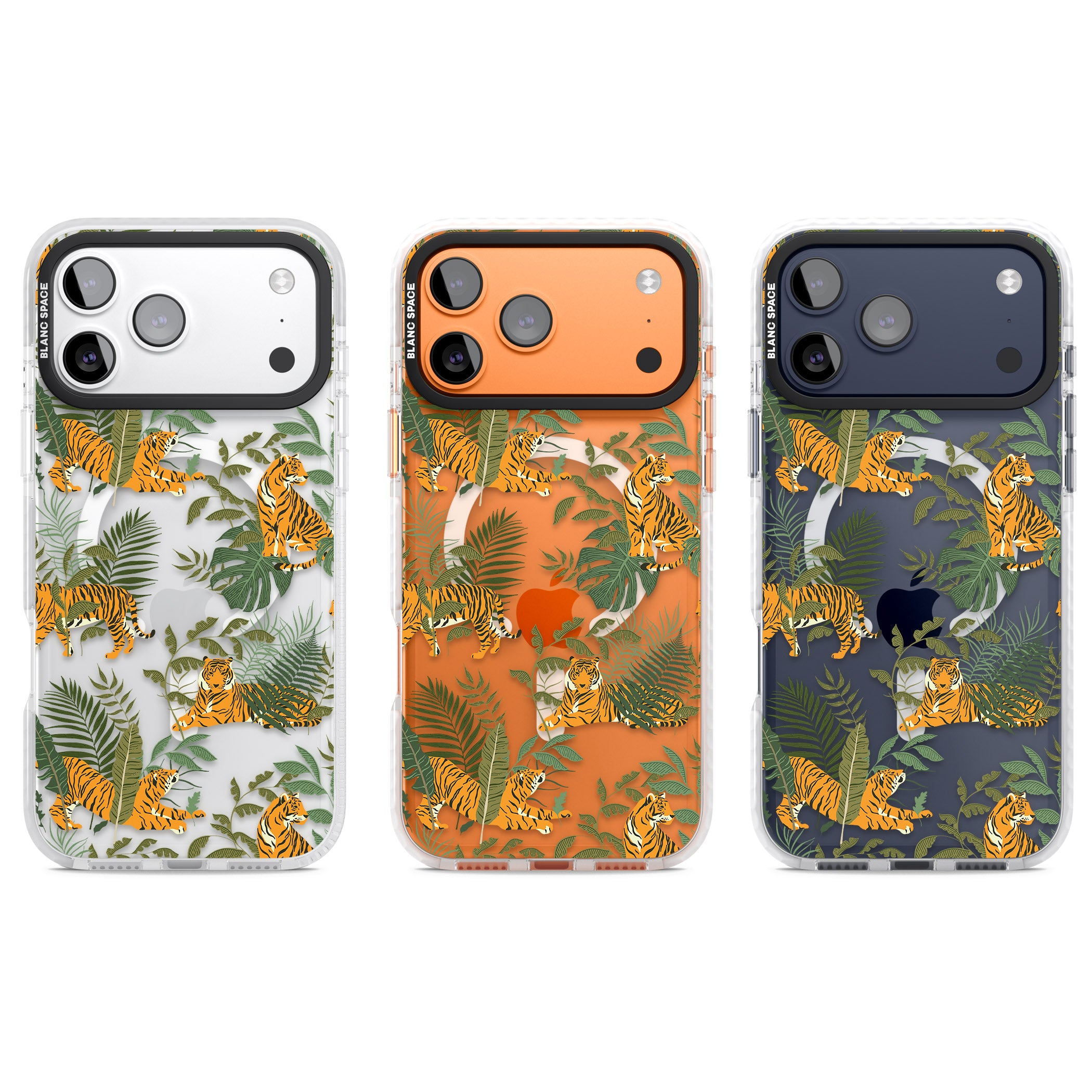 Tiger & Fern Jungle iPhone 17 Pro Impact Pro Clear Phone Case APT Impact Protection