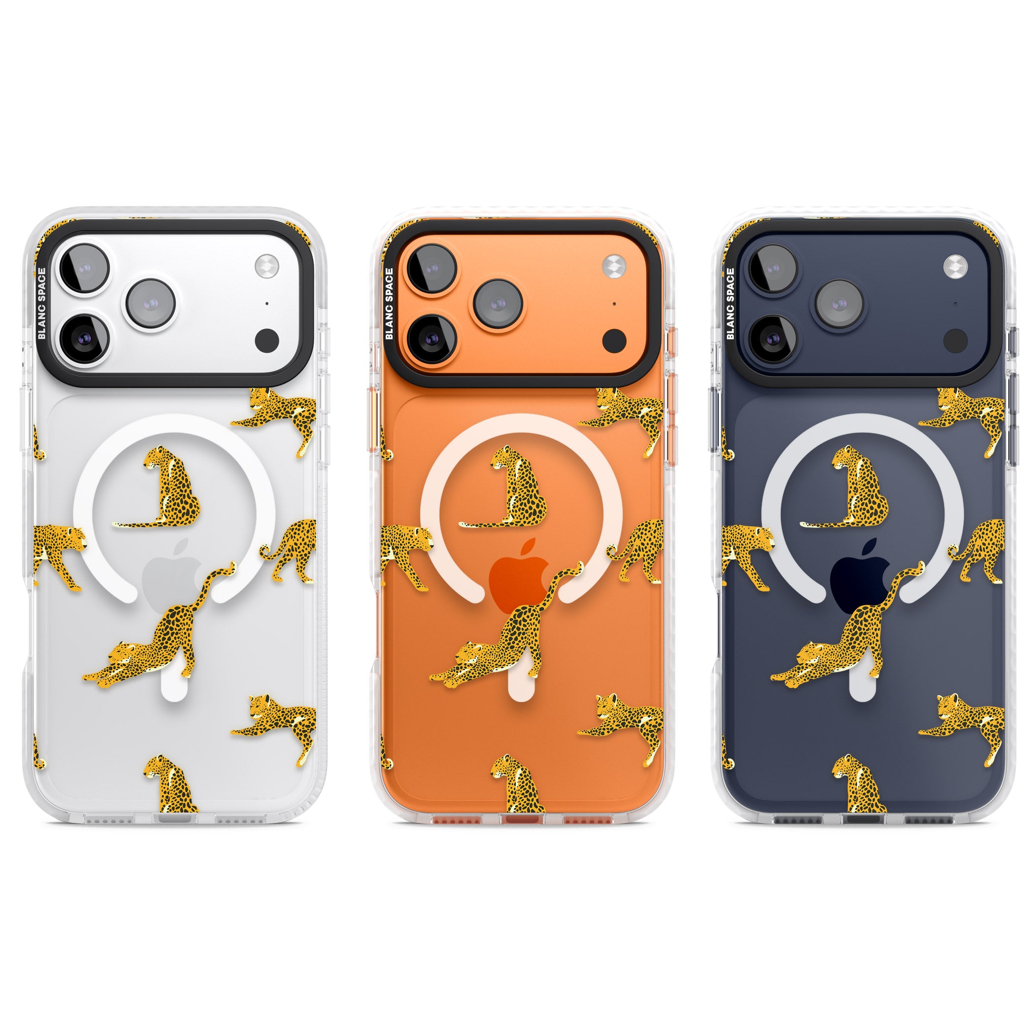 Leopard Spots iPhone 17 Pro Impact Pro Clear Phone Case APT Impact Protection