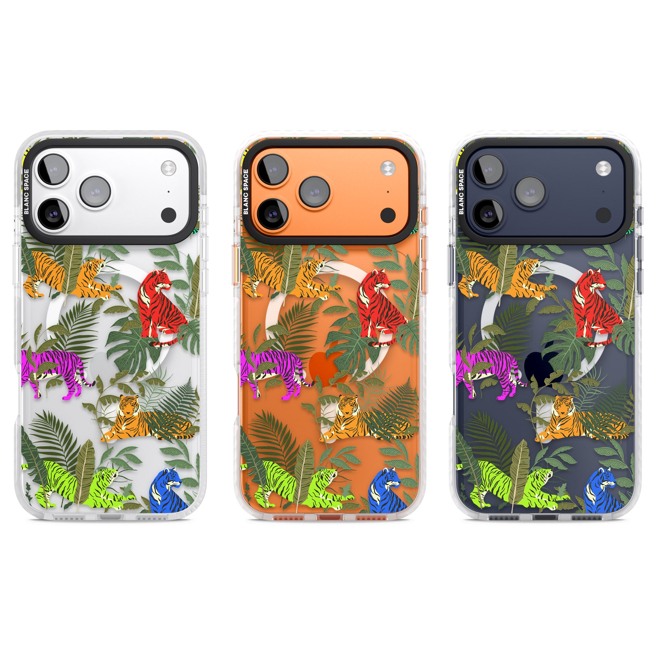 Colorful Jungle Tiger iPhone 17 Pro Impact Pro Clear Phone Case APT Impact Protection