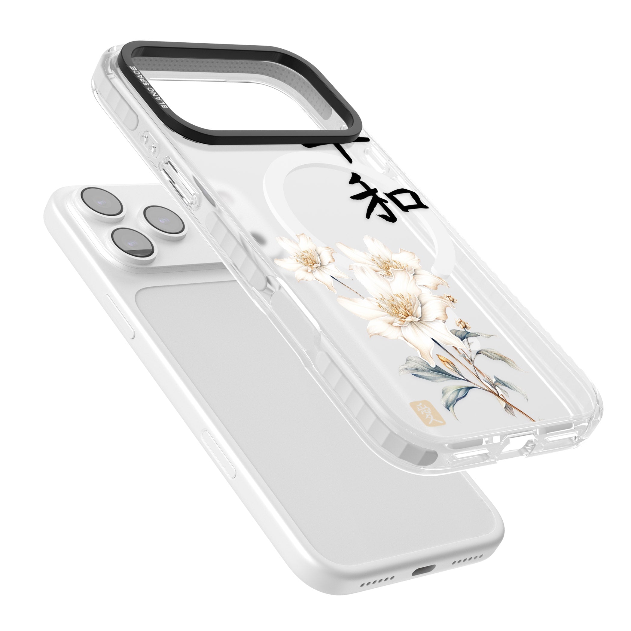 Peace And Flowers iPhone 17 Pro Max Impact Pro Clear Phone Case Colours