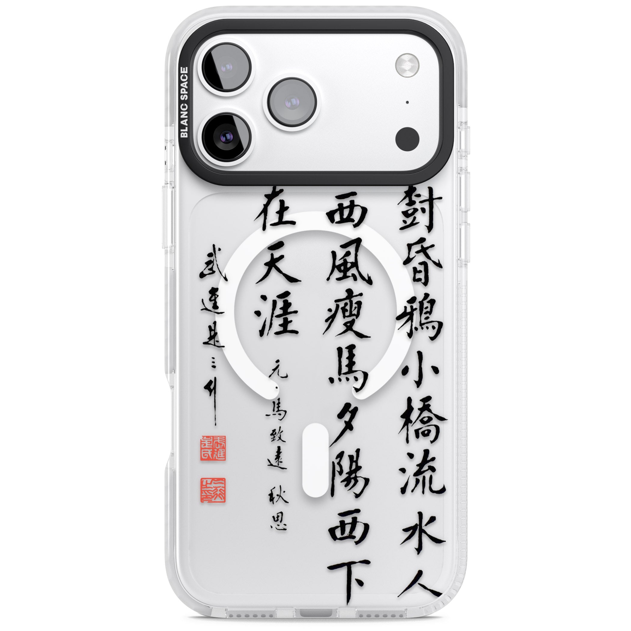 Japanese Kanji Script iPhone 17 Pro Max Impact Pro Clear Phone Case