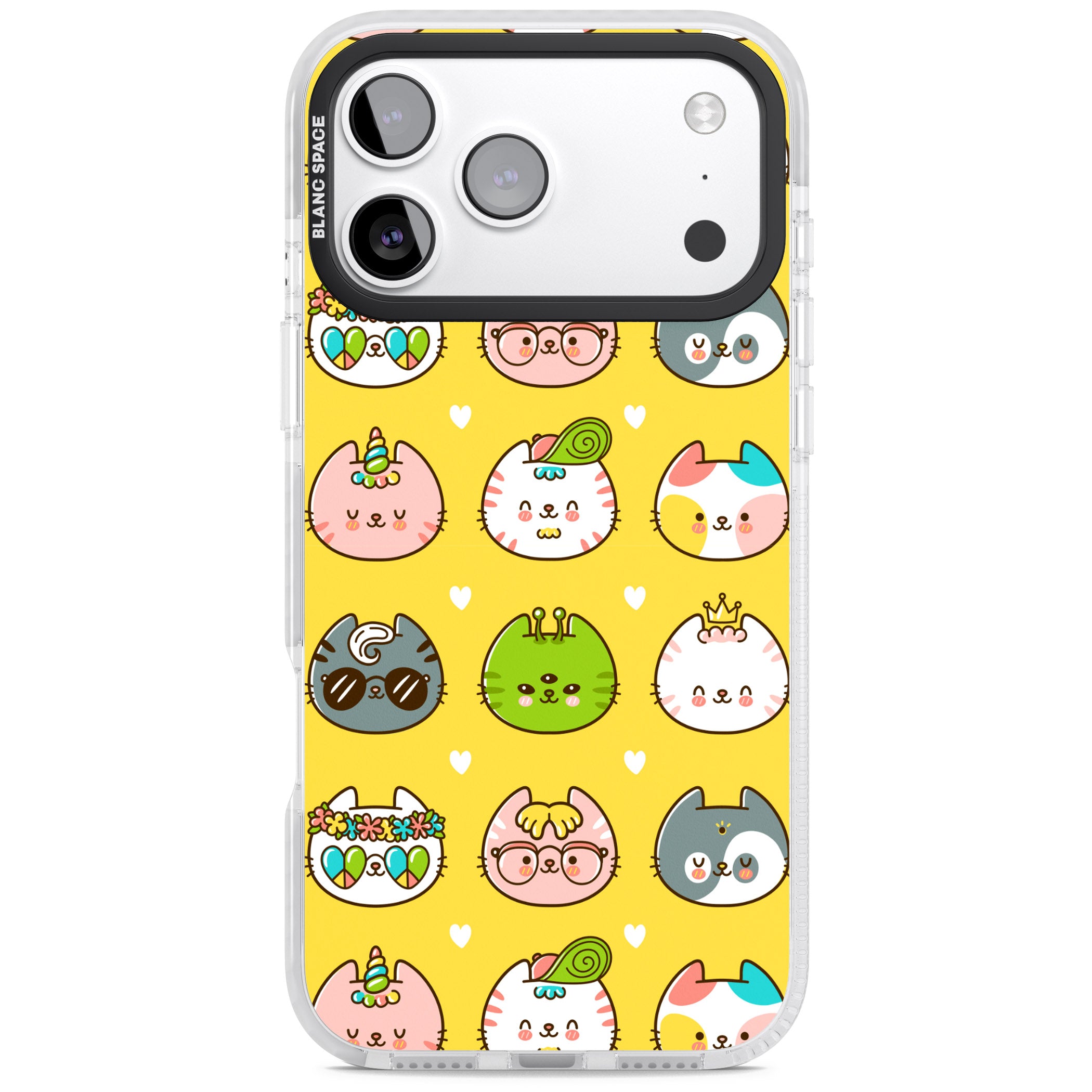Mythical Cats Kawaii Pattern iPhone 17 Pro Max Impact Pro Clear Phone Case
