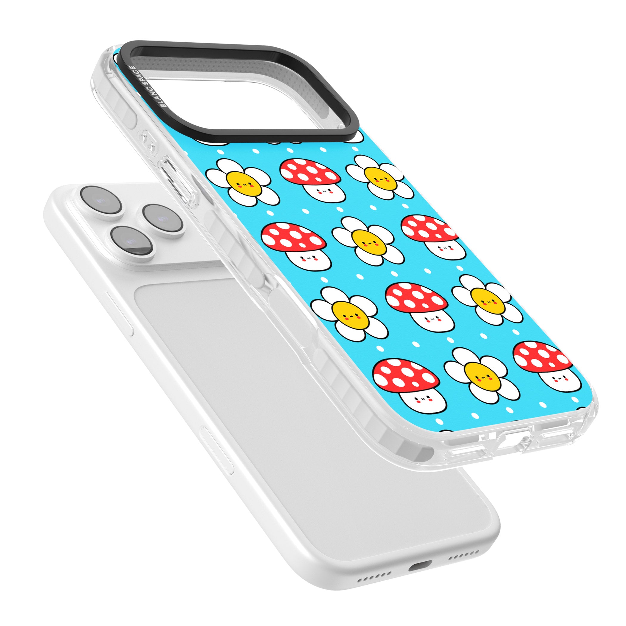 Shroom Bunnies Kawaii Pattern iPhone 17 Pro Max Impact Pro Clear Phone Case Colours