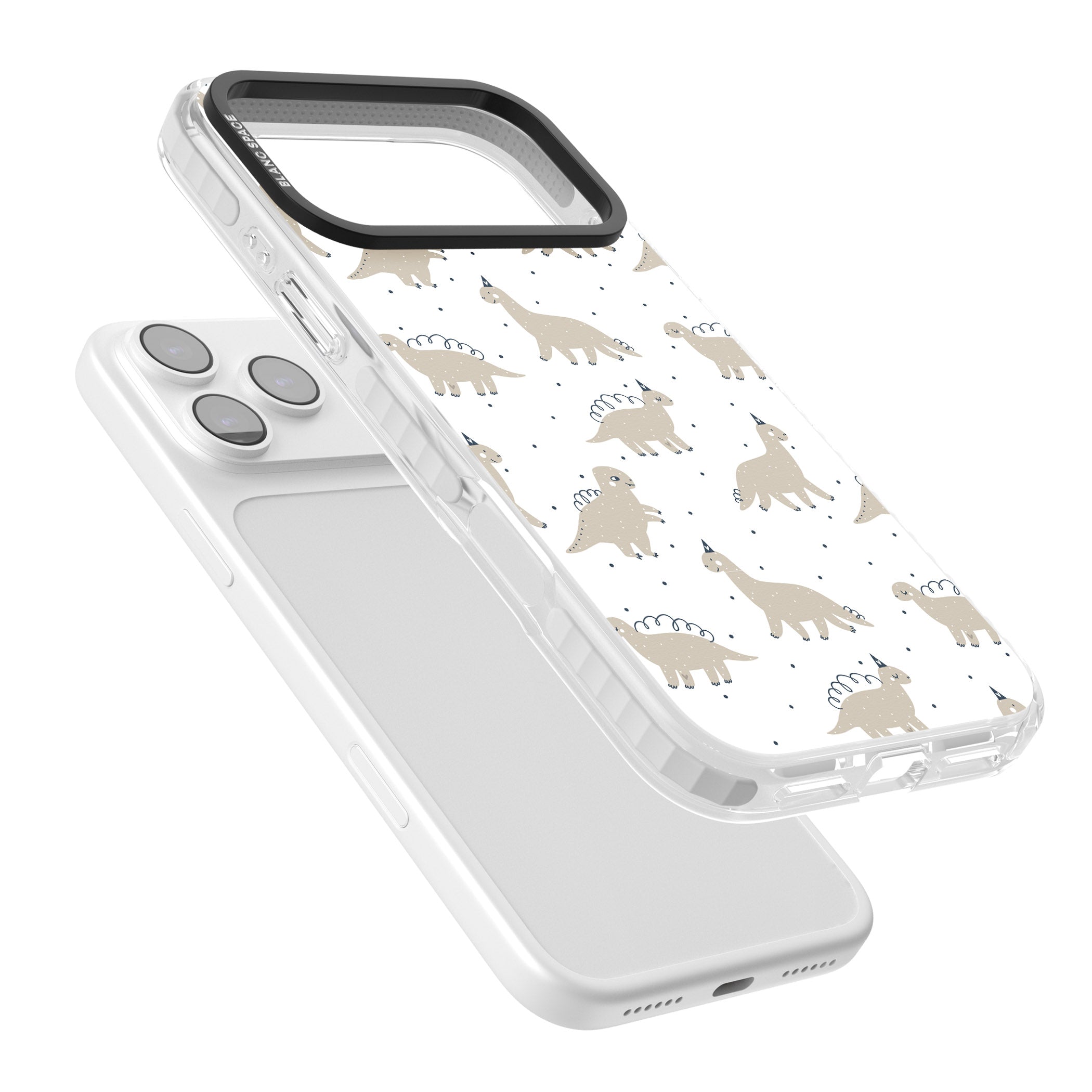 Party Dino Pattern iPhone 17 Pro Max Impact Pro Clear Phone Case Colours